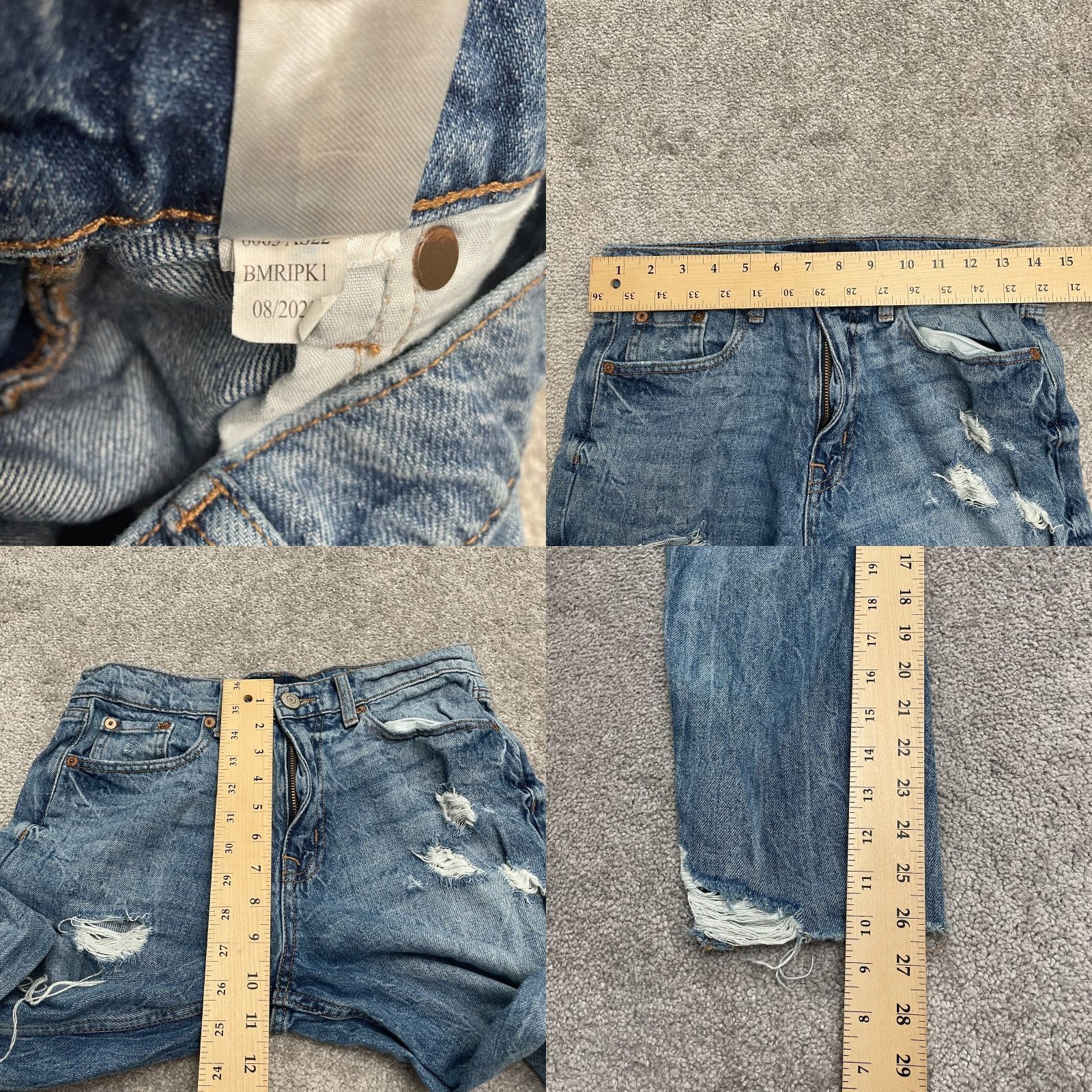 Vintage Aéropostale Distressed Mom Jeans Womens 6R Blue High Rise Acid Wash Casual 28x26 Size 28" / US 6 / IT 42 - 9 Thumbnail