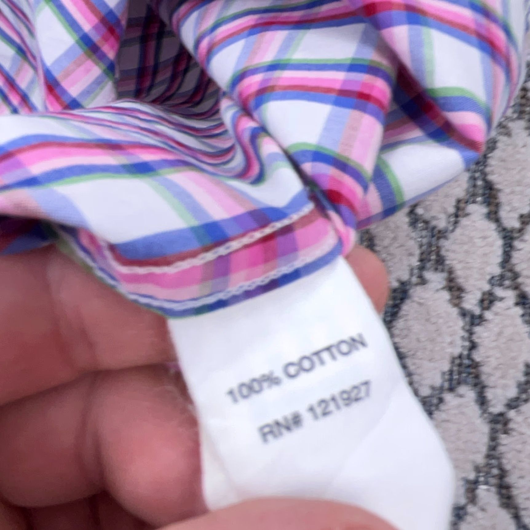 johnnie-O johnnie-O Shirt Men Medium Pink Plaid Button Up Dress Preppy Tartan Poplin Size 40R - 6 Thumbnail
