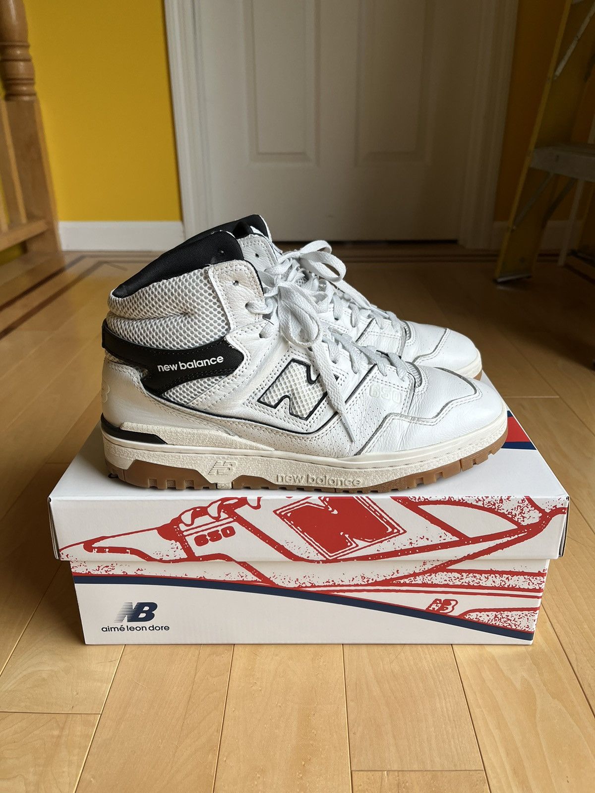 Aime Leon Dore × New Balance New balance 650 x Aime Leon Dore nb white black gum sole ald Size US 10 / EU 43 - 2 Thumbnail