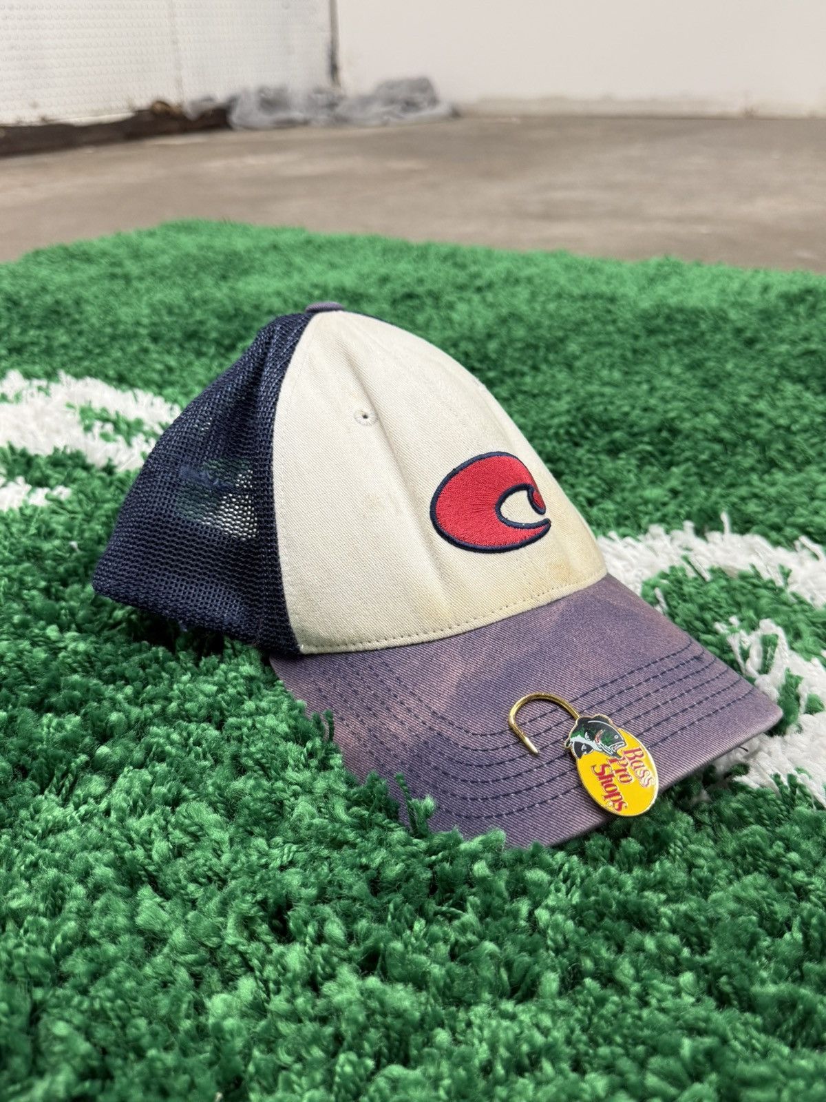 Bass Pro Shops × Vintage Very Worn Distressed Fishing Hat! Size ONE SIZE - 2 Thumbnail