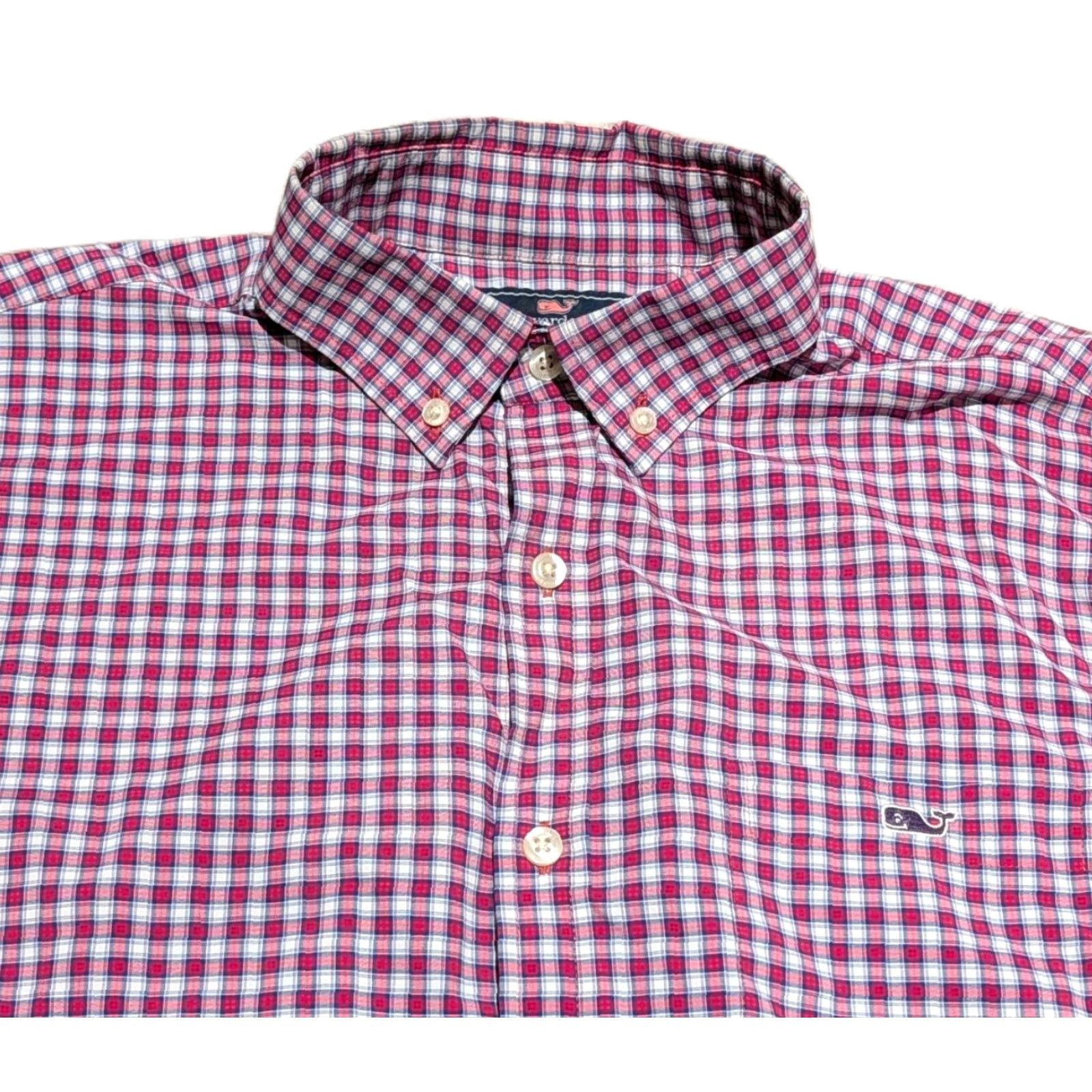 Vineyard Vines Vineyard Vines Tucker Shirt Mens S Slim Fit Long Sleeve Red White Gingham Button-Up Size US S / EU 44-46 / 1 - 2 Thumbnail