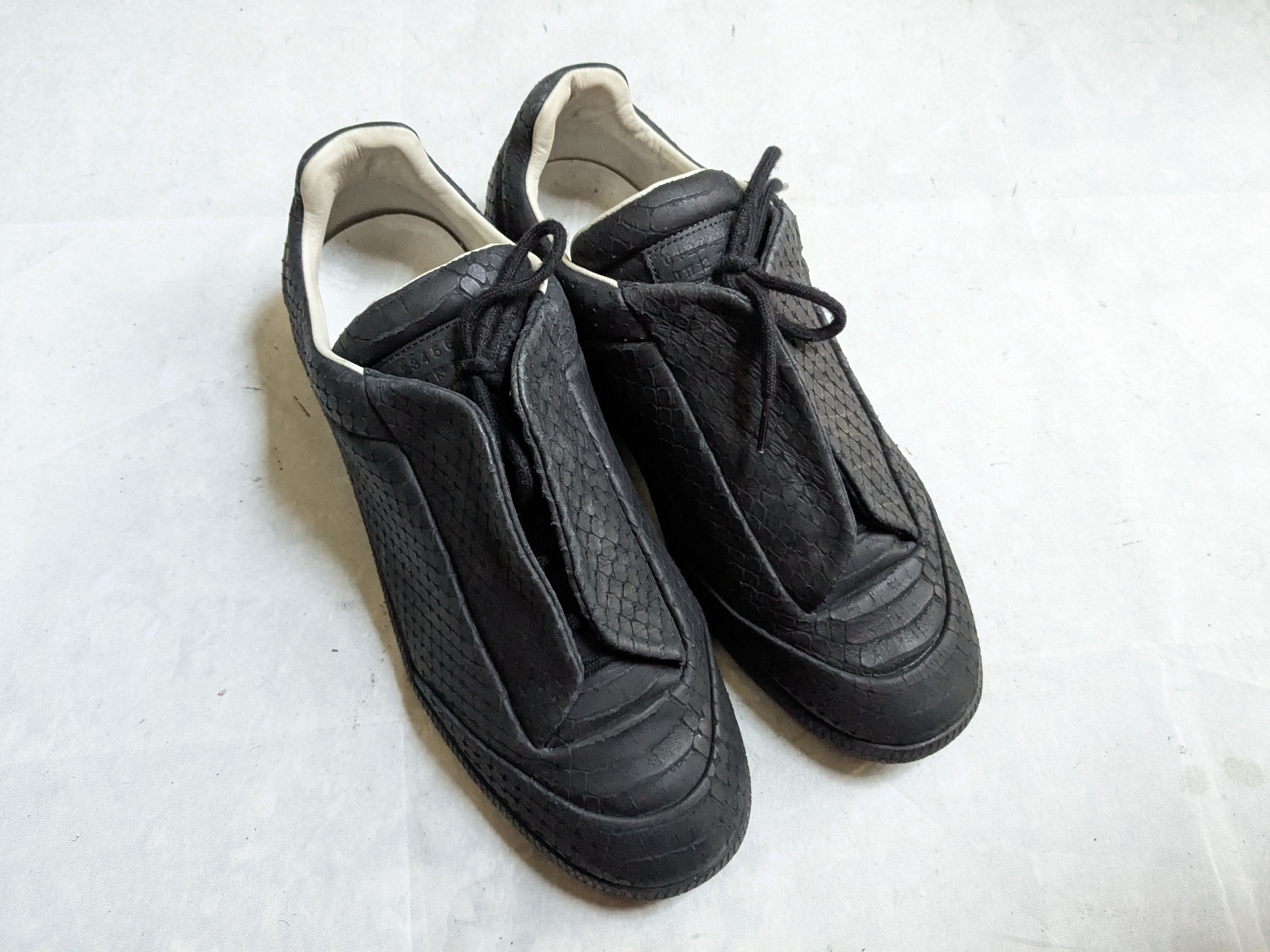 Maison Margiela Maison Margiela Future Black 13 46 Low Tops Snake Leather Size US 13 / EU 46 - 4 Thumbnail