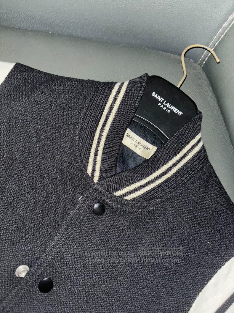 Saint Laurent Paris Saint Laurent Paris Black and White Baseball Jacket Size US M / EU 48-50 / 2 - 3 Thumbnail