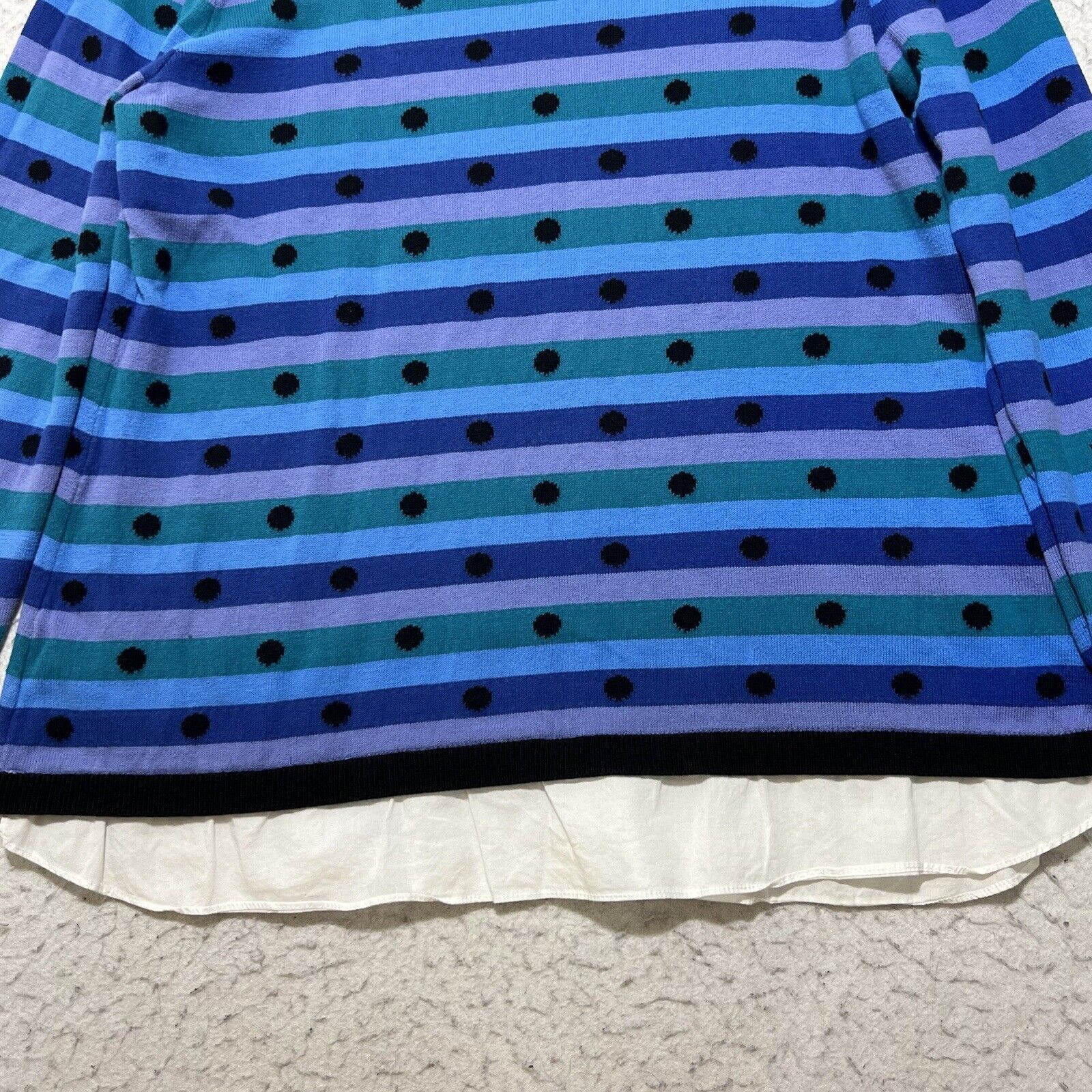 Other Talbots Crewneck Sweater Polka Dot Purple Blue Pattern Size L / US 10 / IT 46 - 12 Thumbnail