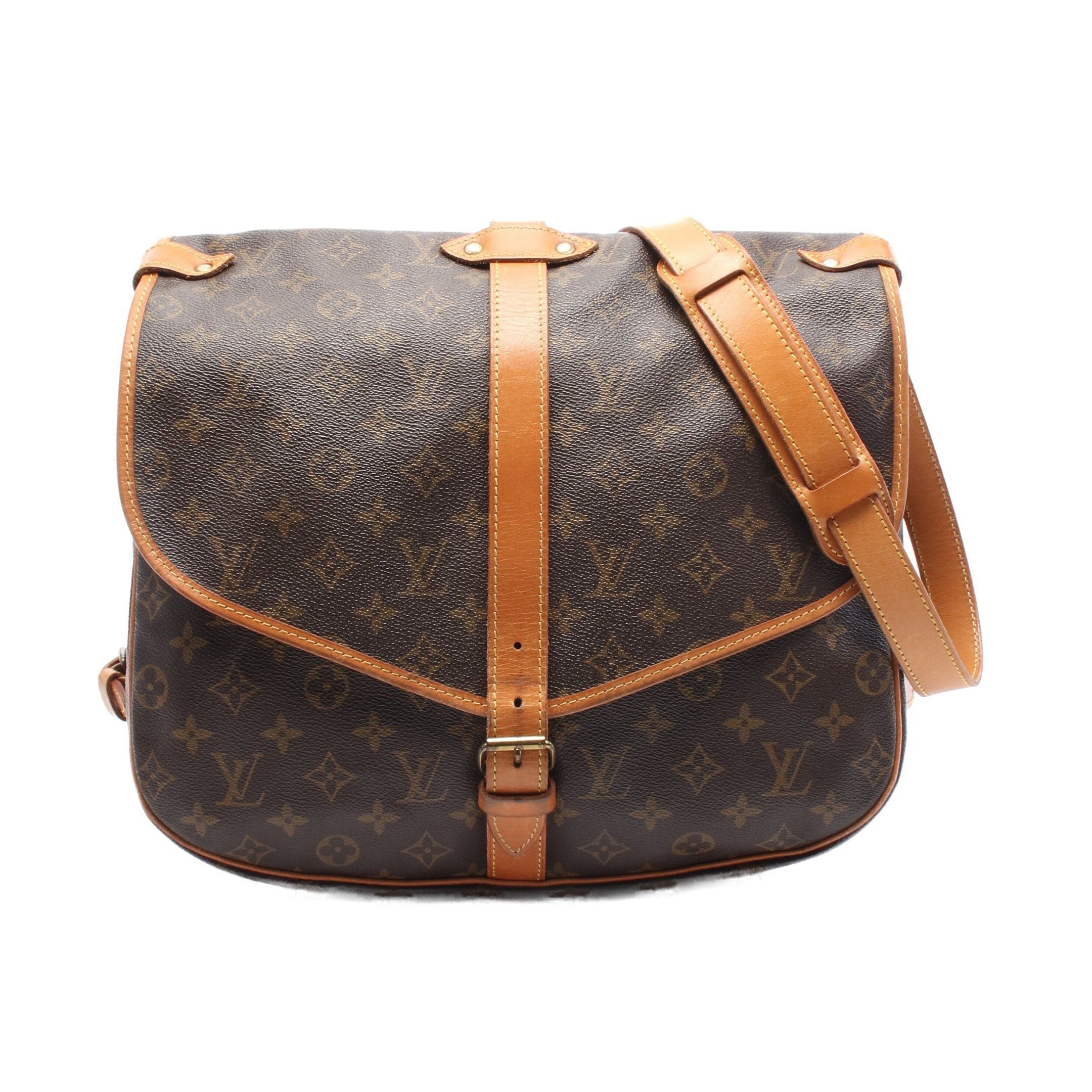 Louis Vuitton Louis Vuitton Saumur 35 Monogram Shoulder Bag Leather Brown Size ONE SIZE - 1 Thumbnail