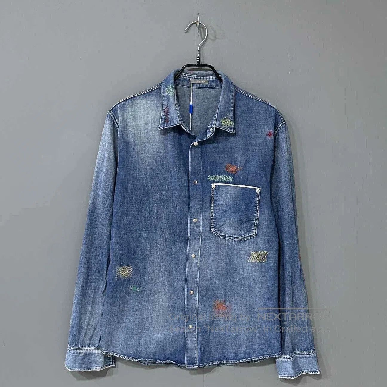 Dior Dior Distressed Patch Denim Shirt Jacket. Size S / US 4 / IT 40 - 1 Thumbnail