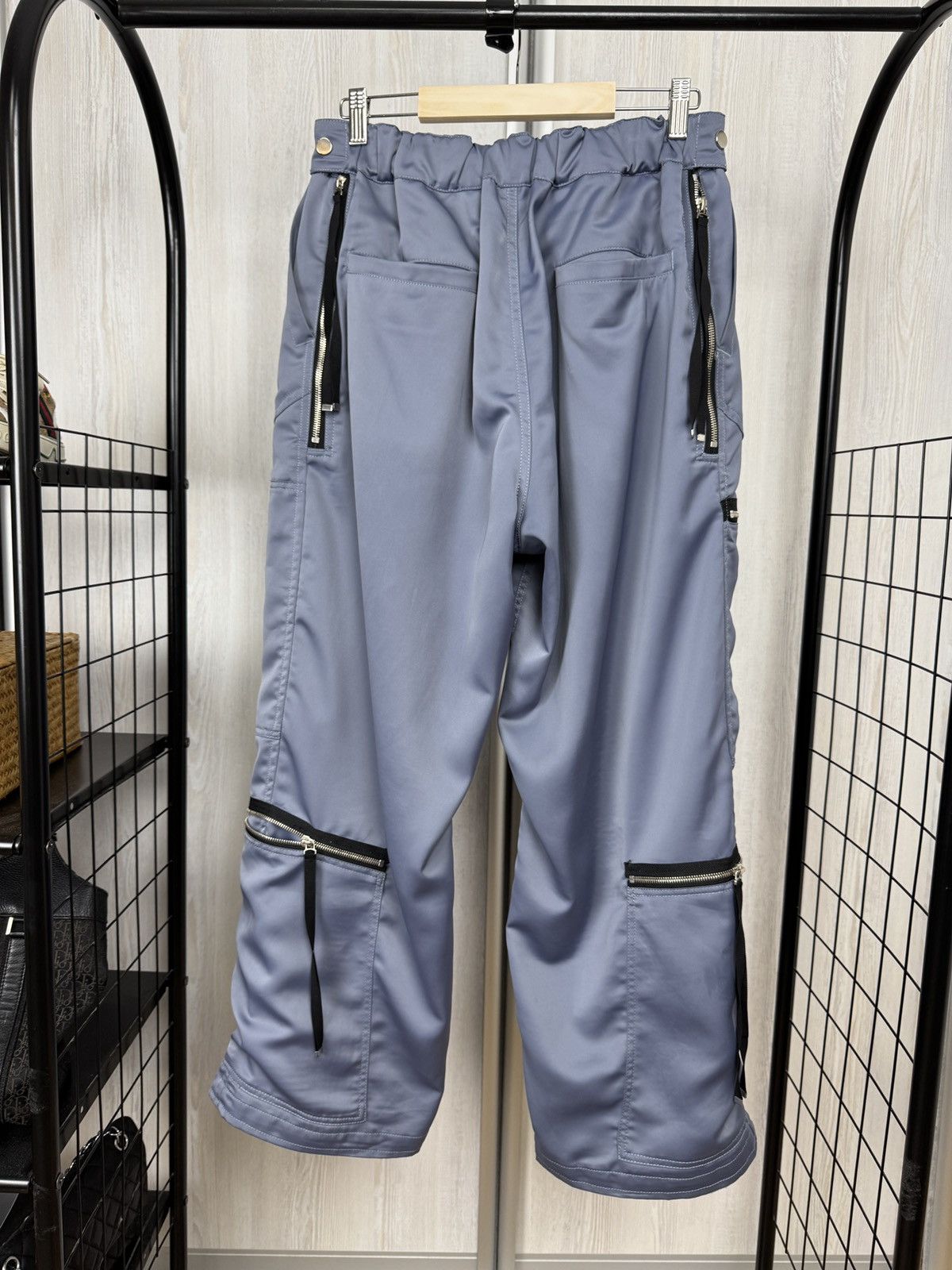 Japanese Brand SS20 TAAKK MULTI ZIPPER NYLON Grey-Blue PANTS y2k cargo Size US 32 / EU 48 - 12 Thumbnail