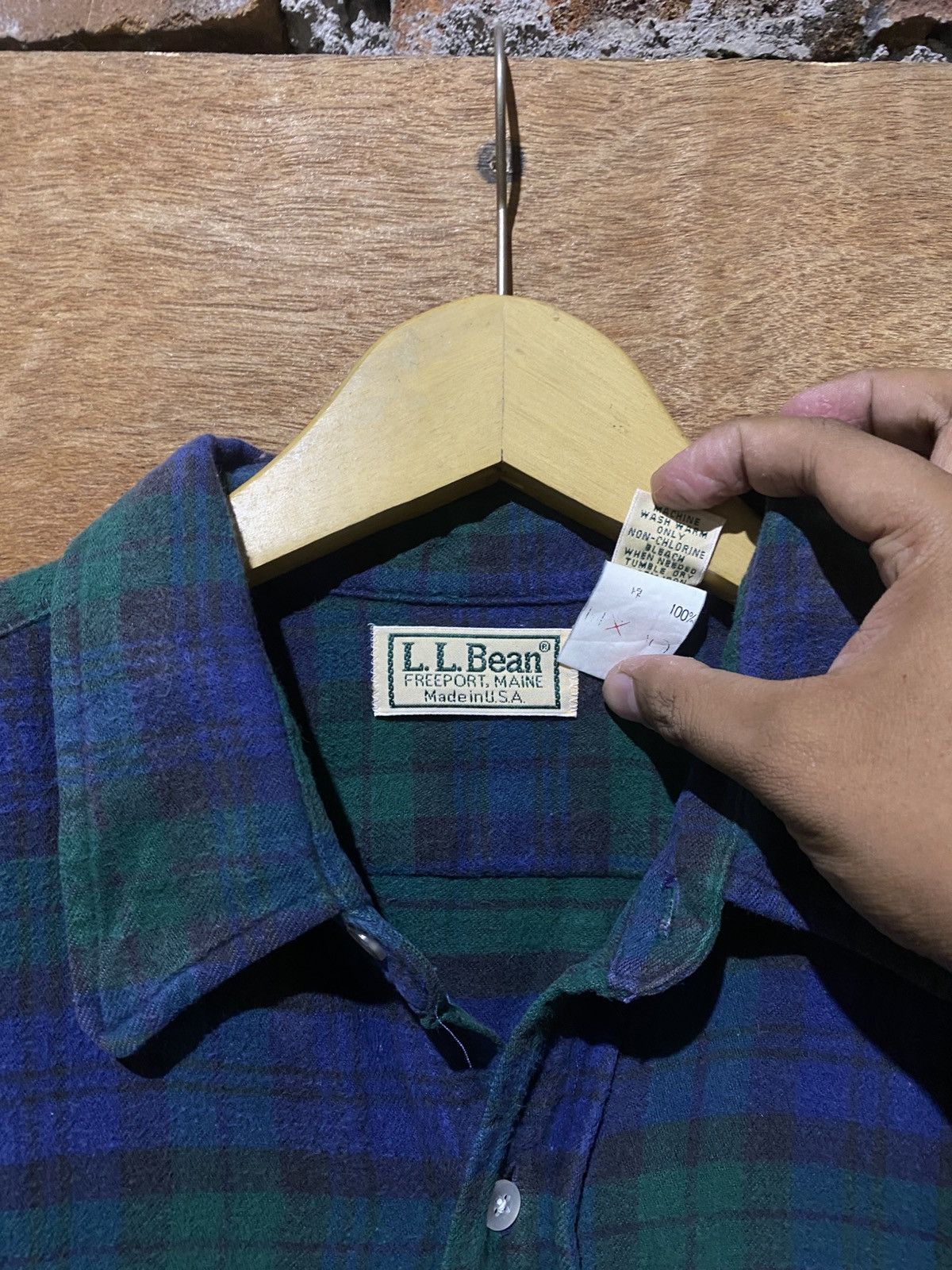 L.L. Bean 💸BINDING OFFER💸 VINTAGE LL BEAN PLAID FLANNELSHIRT Size US XL / EU 56 / 4 - 5 Thumbnail
