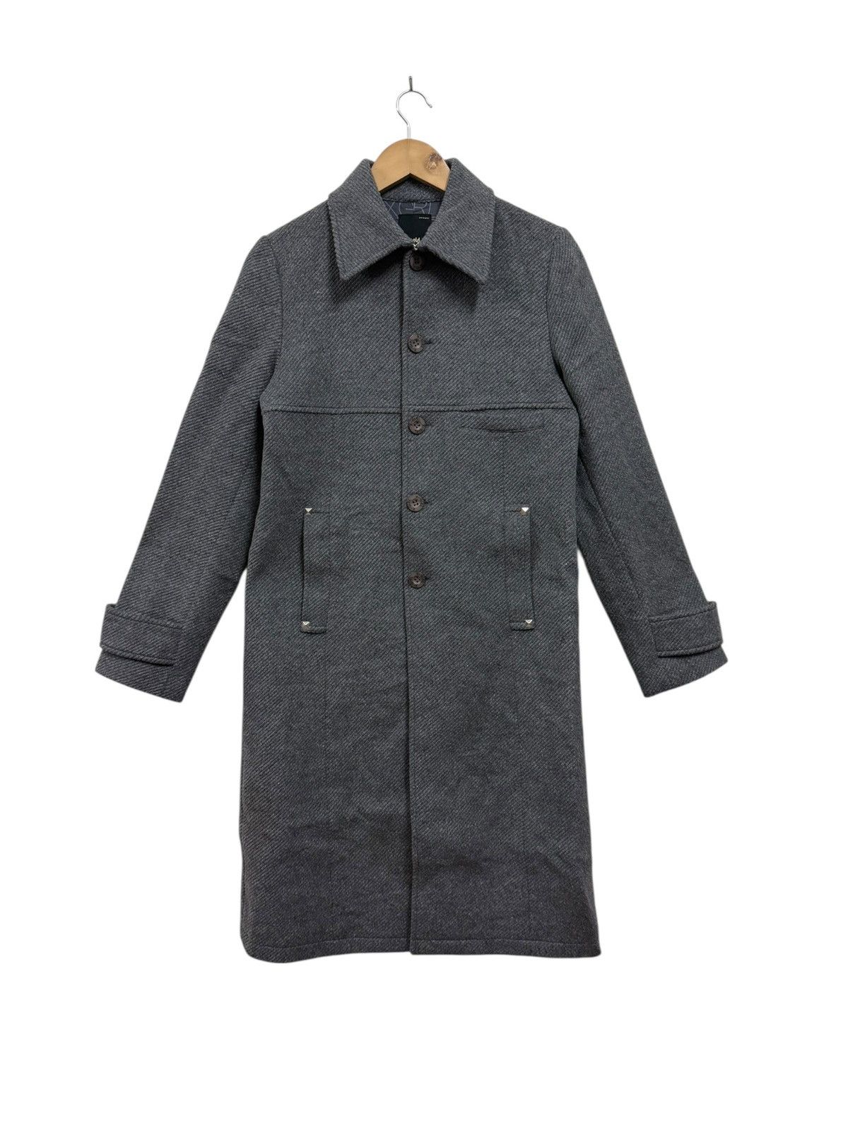 Xgirl Pret A Porter Herringbone Long Coat Monogram Lining