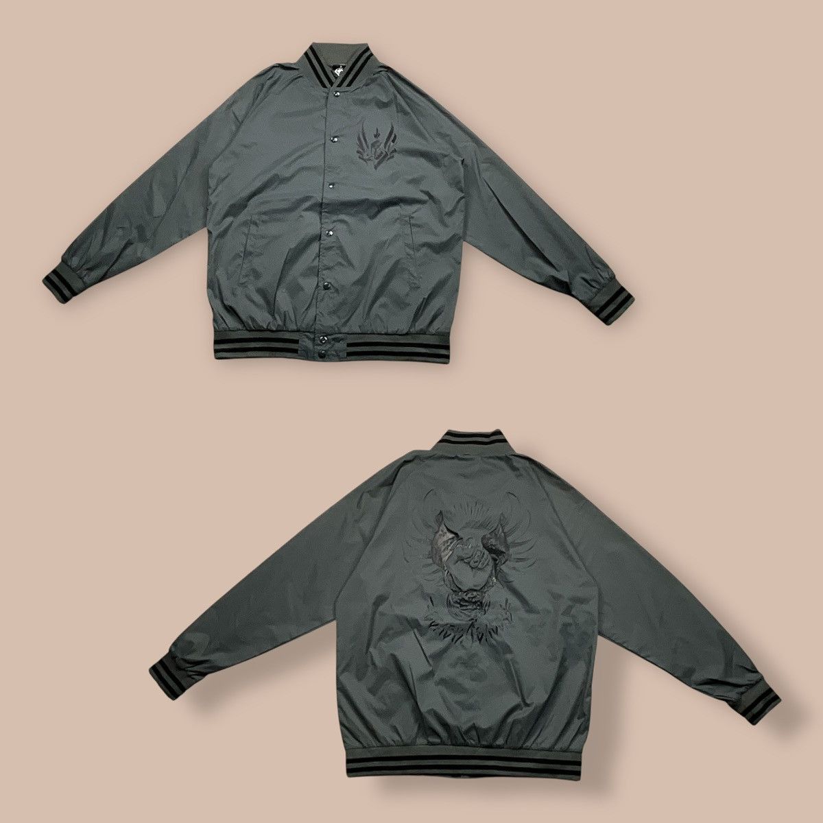 Japanese Brand BLACK DALLAS "RISE" Nylon Jacket Artwork by USUGROW Size US XL / EU 56 / 4 - 1 Thumbnail