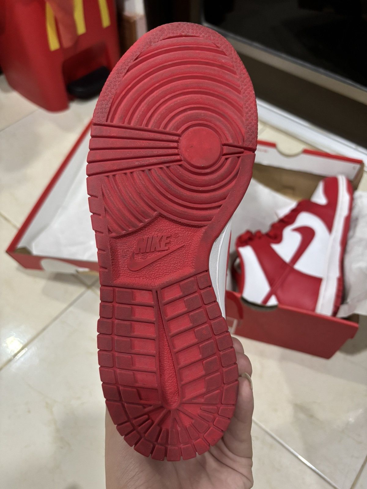 Nike × Other Nike Dunk High University Red Size US 4.5 / IT 34.5 - 17 Thumbnail