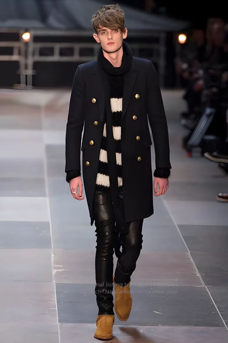 Saint Laurent Paris Saint Laurent Paris Wool Double-breasted Gold Buckle Coat Size US L / EU 52-54 / 3 - 8 Thumbnail