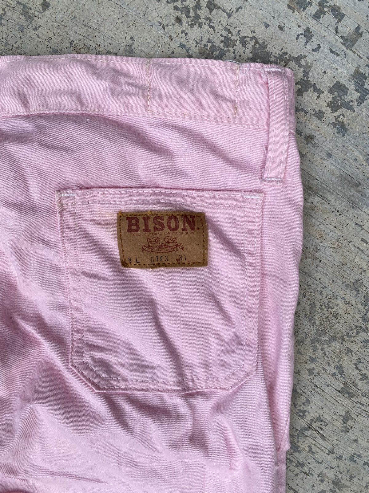 Japanese Brand Vintage Bison bell bottom flare pants Size 29" - 6 Thumbnail