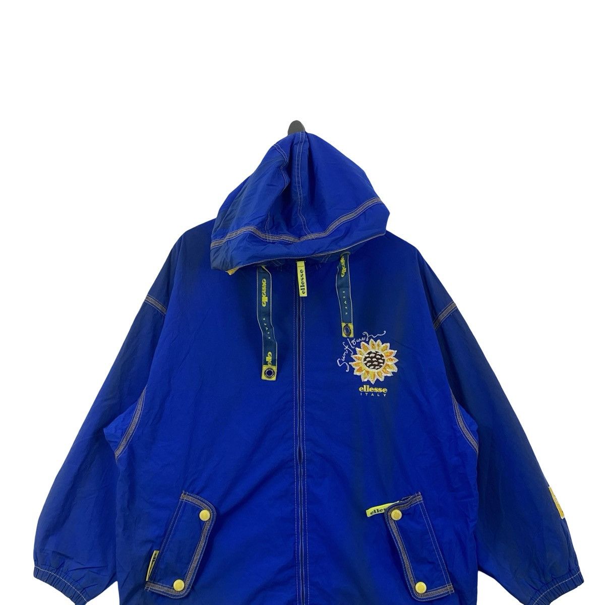 Ellesse Vintage ELLESSE ITALY Sunflower Embroidered Hooded Jacket Size US XXL / EU 58 / 5 - 2 Thumbnail