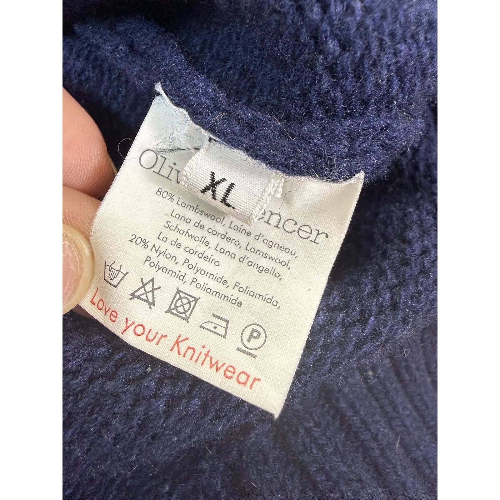 Oliver Spencer Oliver Spencer Lewes Sweater Lambswool Shawl Collar Navy Size US XL / EU 56 / 4 - 3 Thumbnail