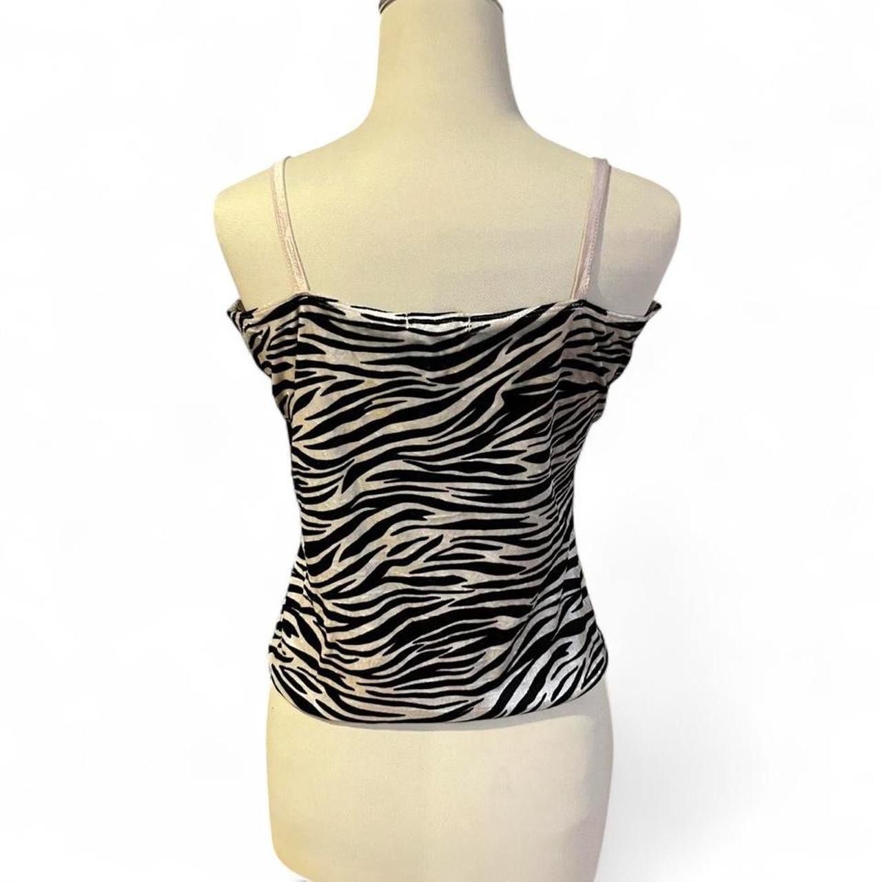 Other Vintage y2k coquette gyaru zebra print velour cami top Size XL / US 12-14 / IT 48-50 - 4 Thumbnail