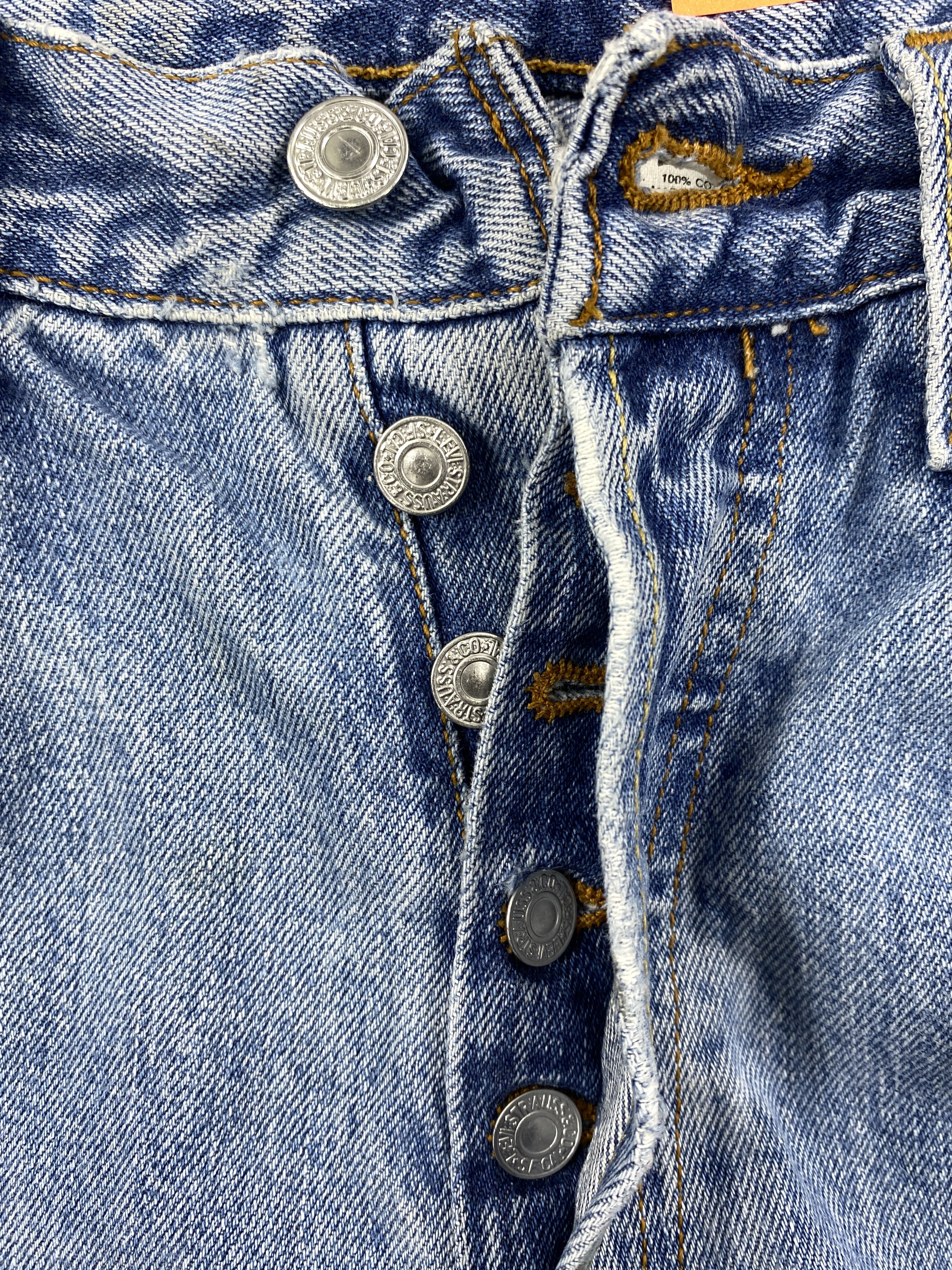 Japanese Brand Blue Vintage Levi's 501 Jeans 30x29.5 Denim -JN1519 Size US 30 / EU 46 - 6 Thumbnail