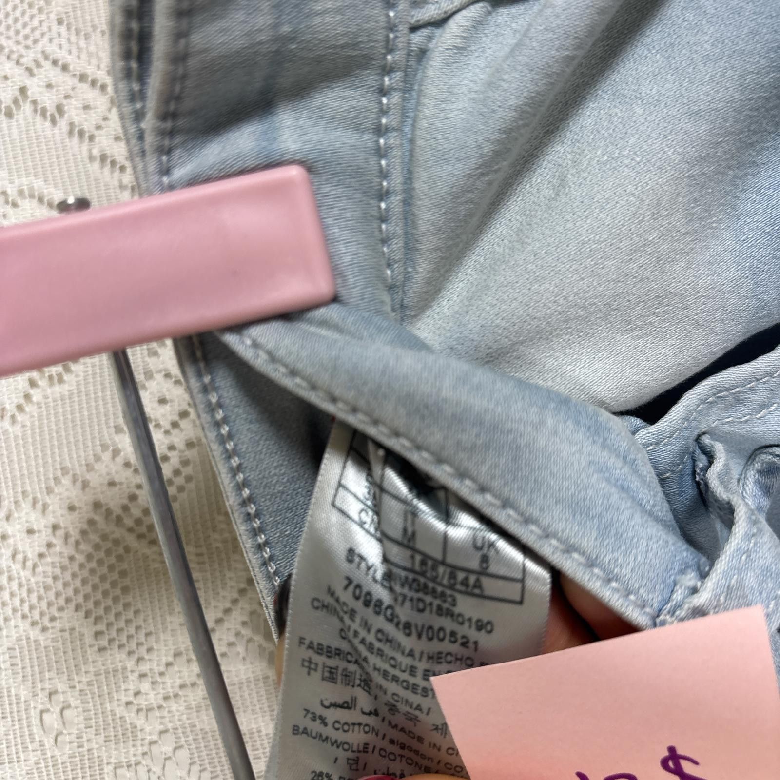 Guess y2k denim light wash lace up mini skirt Size 32" / US 10 / IT 46 - 4 Thumbnail