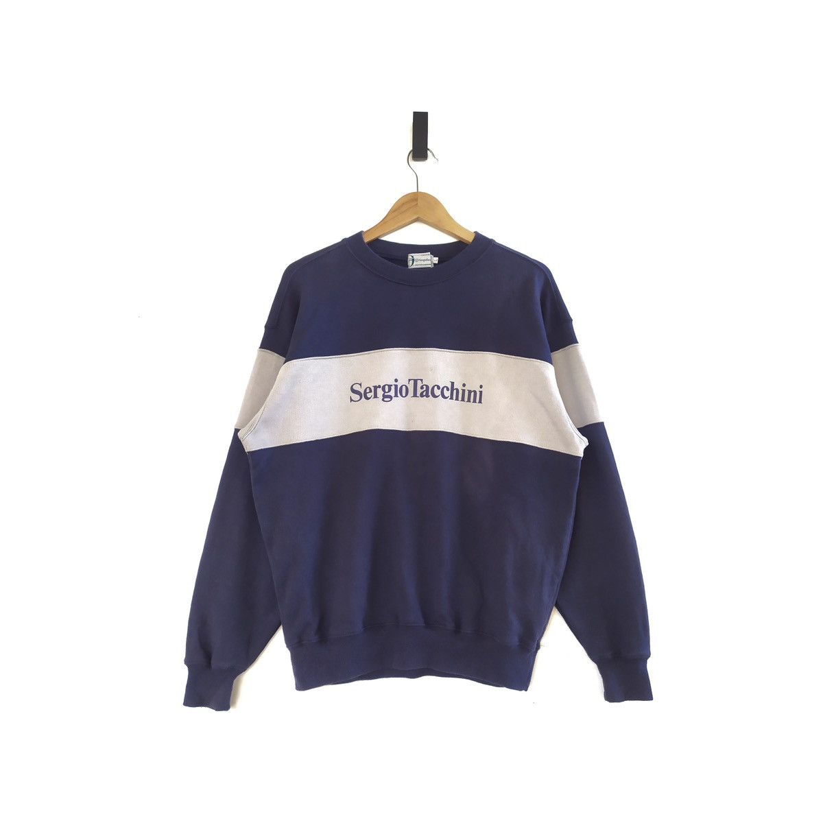 Sergio Tacchini × Vintage Vintage Sergio Tacchini Crewneck Sweatshirt Size US L / EU 52-54 / 3 - 1 Thumbnail