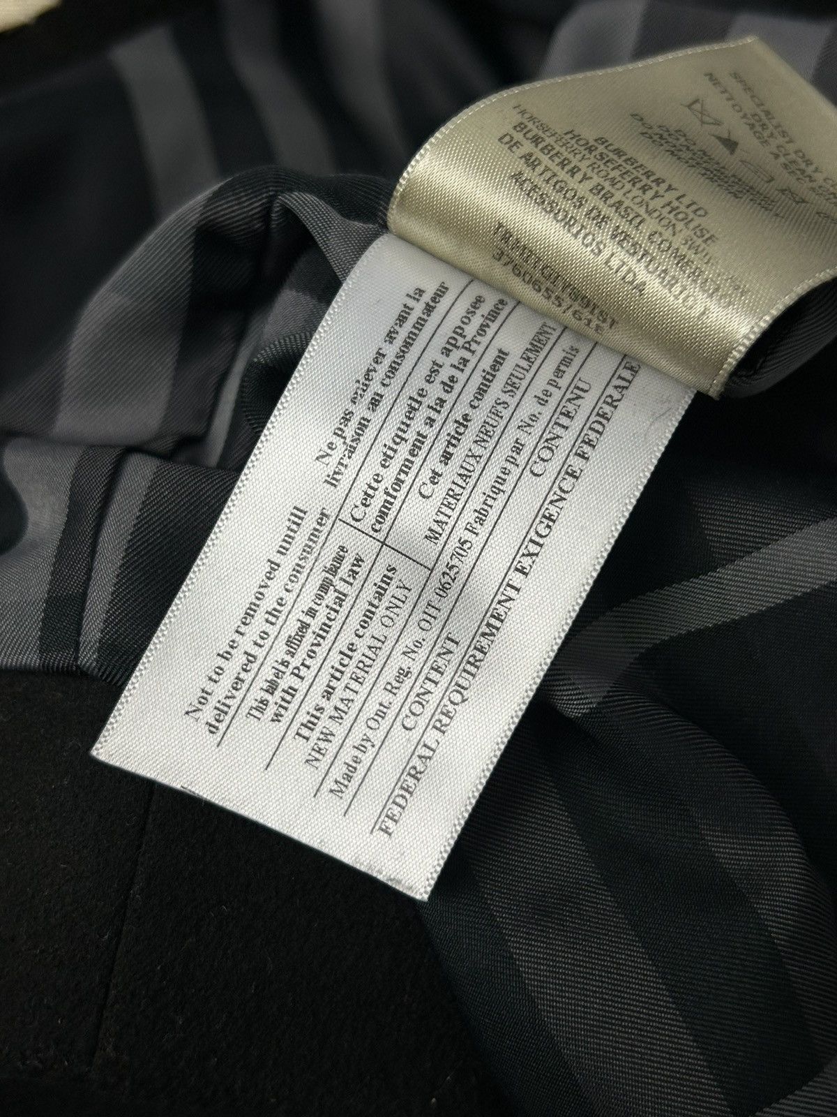 Burberry Burberry Brit Wool Coat Black Women’s Double Breasted Knit Size XL / US 12-14 / IT 48-50 - 13 Thumbnail