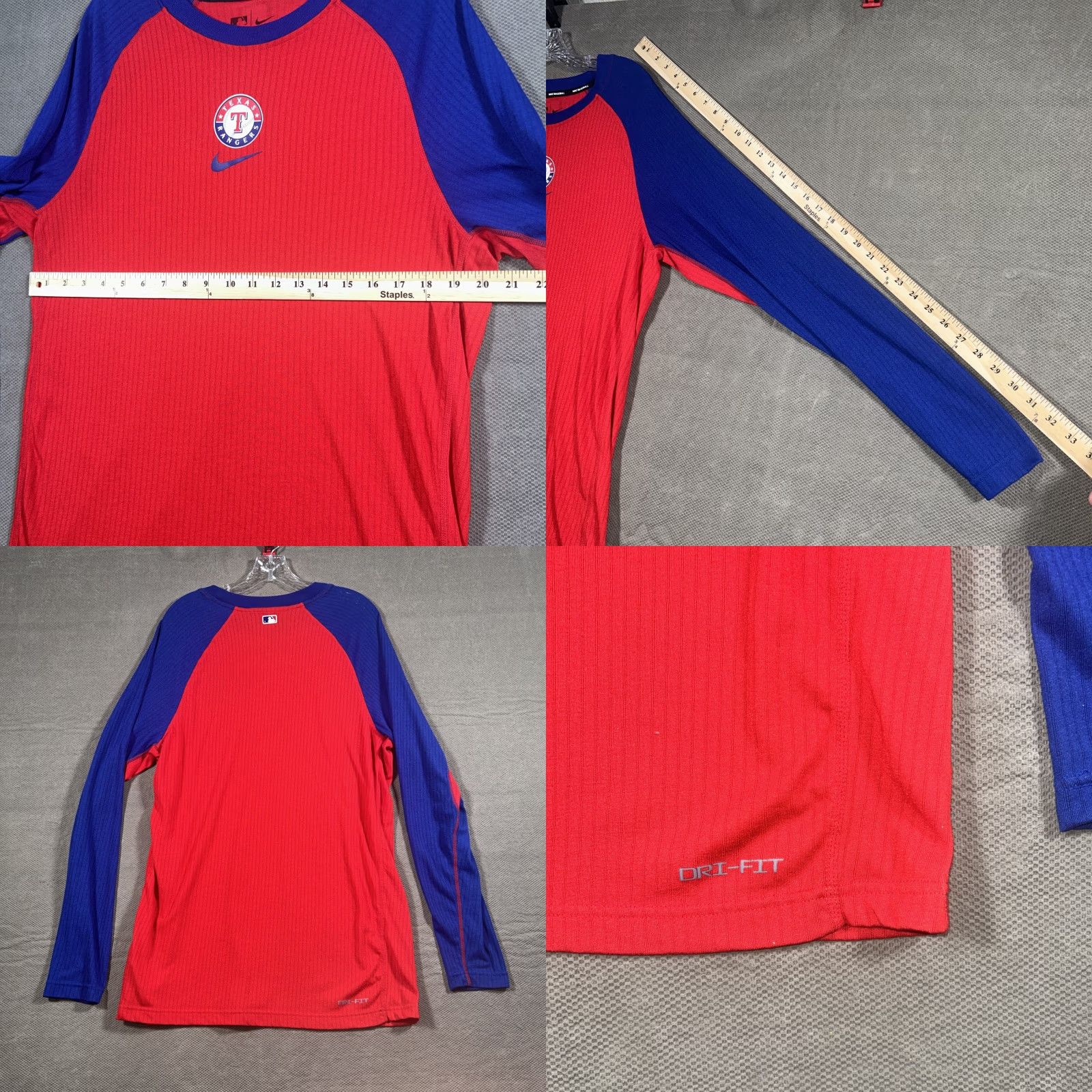 Nike Nike Baseball Long Sleeve Mens XL Dri Fit Texas Red Center Swoosh Shirt Size US XL / EU 56 / 4 - 8 Thumbnail