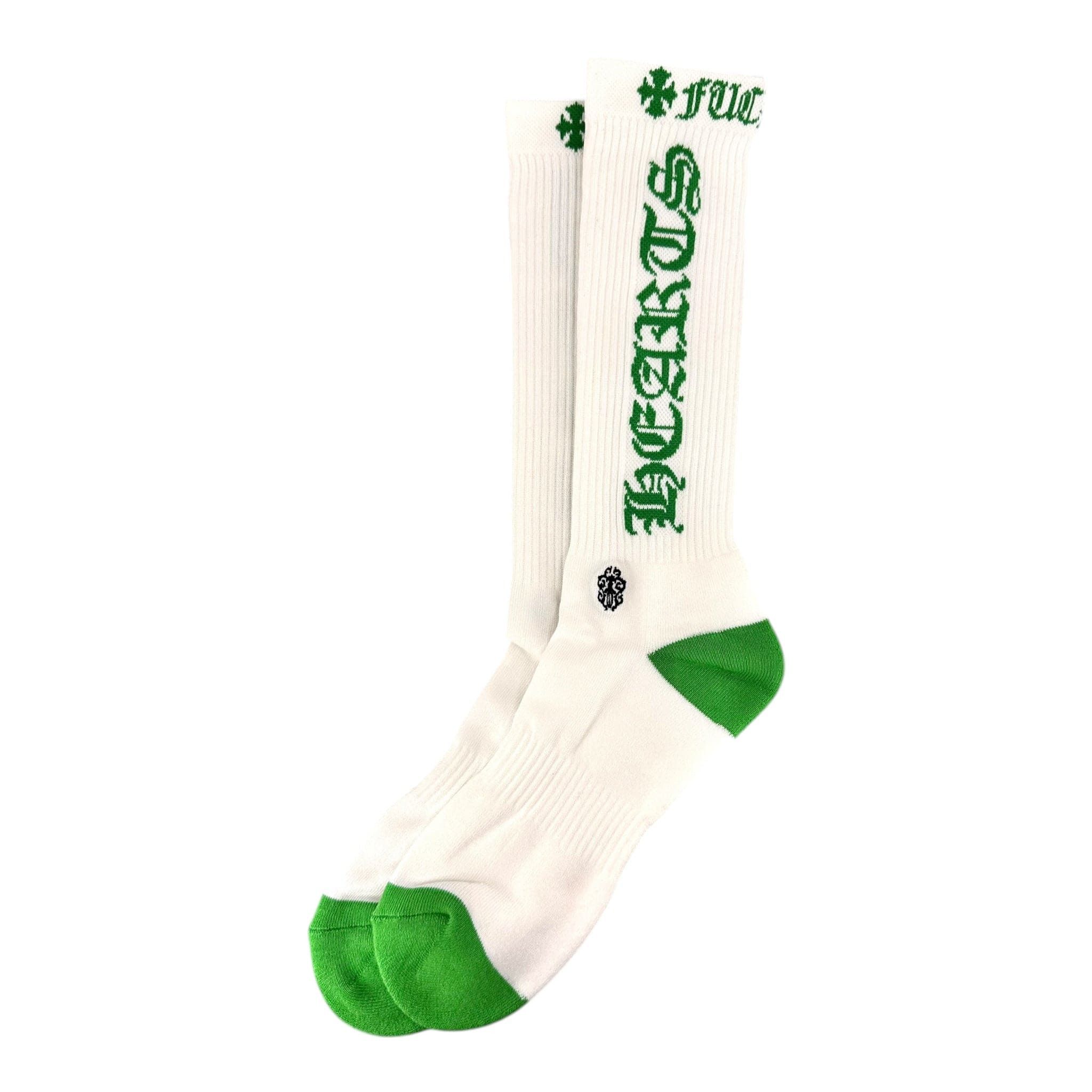 Chrome Hearts CH Fuck You Logo Socks White Red | Grailed
