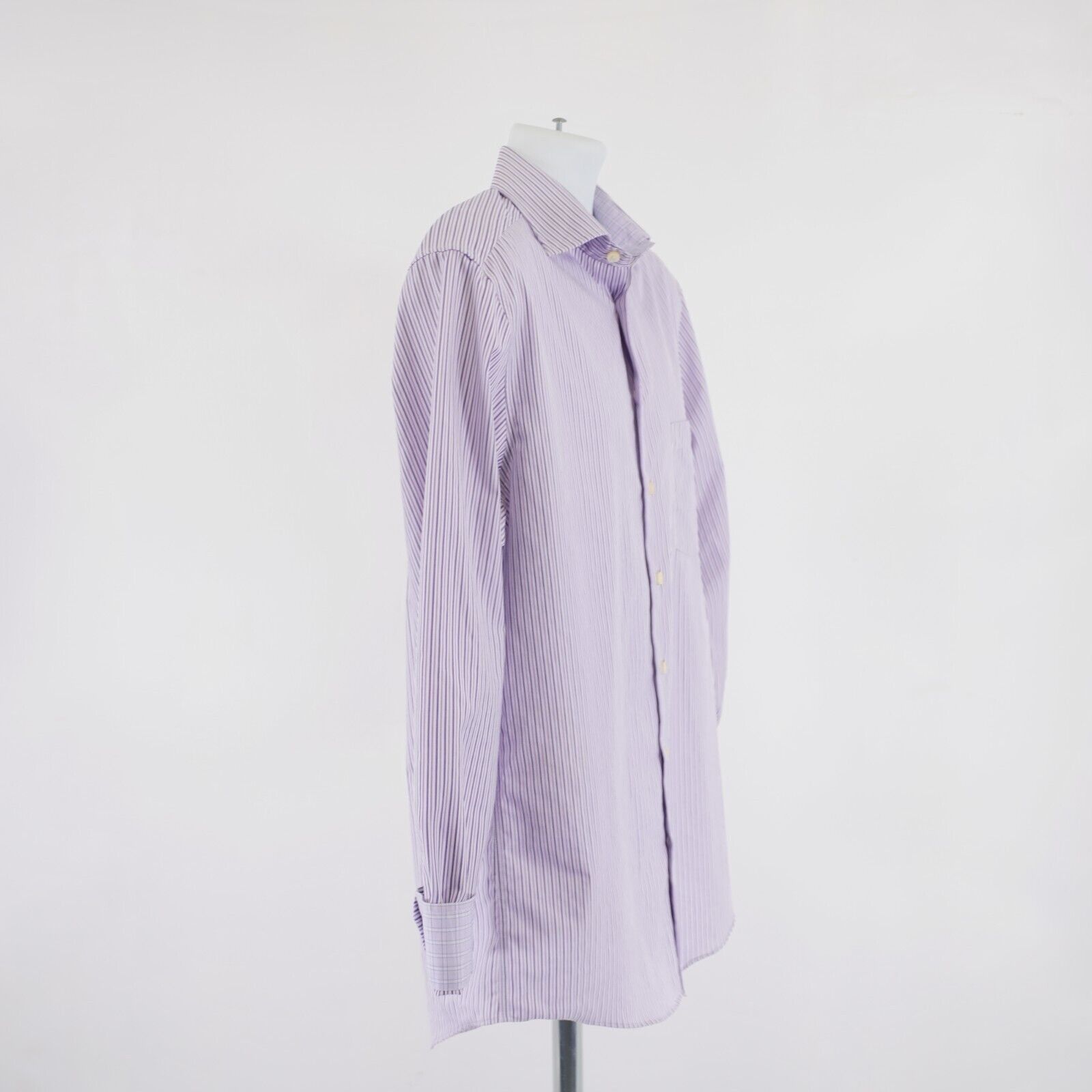 Egara Egara Non-Iron Slim Fit Large Tall 16-16.5 Purple Plaid Flip Size US L / EU 52-54 / 3 - 9 Thumbnail