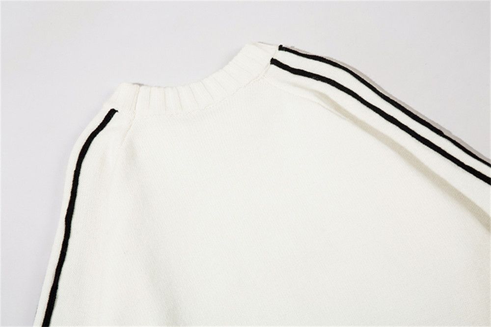 Vintage Men's casual retro line letter round neck sweater Size US M / EU 48-50 / 2 - 5 Thumbnail