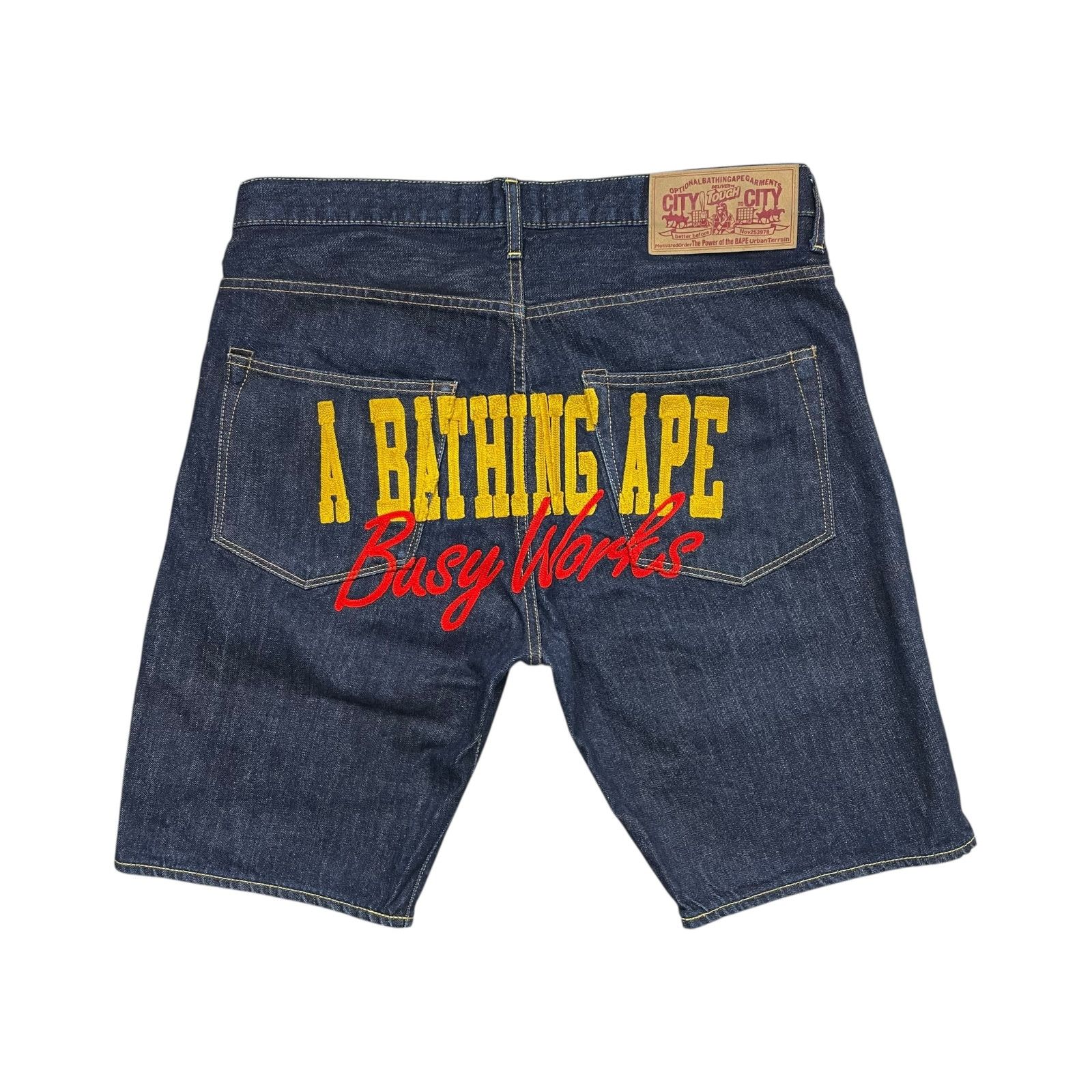 パンツ A Bathing Ape Back Logo Denim Short Pant A BATHING APE TWIN STA DENIM SHORTS - Stay Fresh