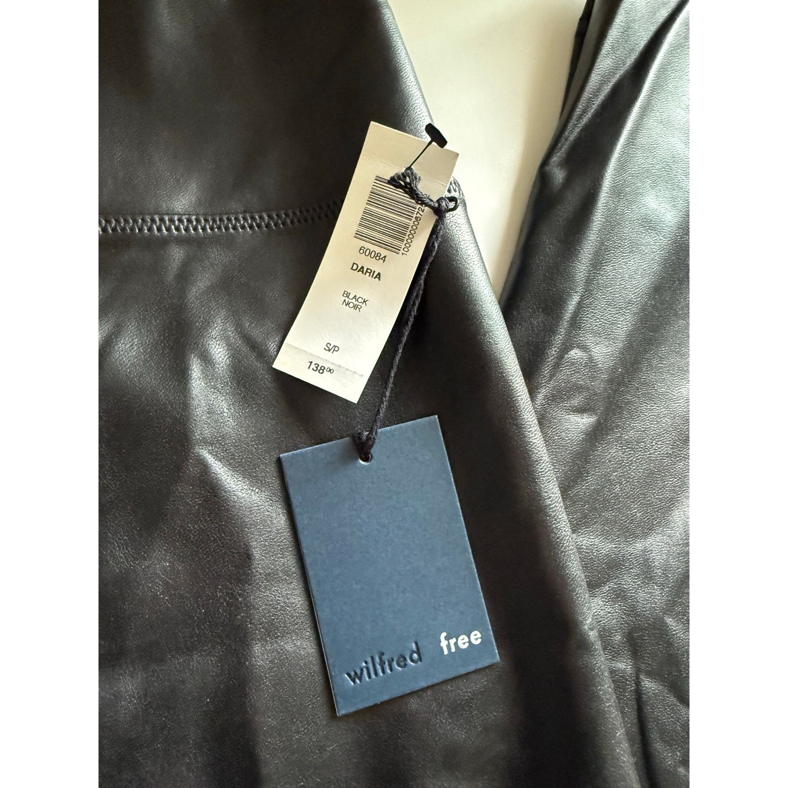 Aritzia $138 New Aritzia Wilfred Daria Faux Leather Leggings S Black Size 27" / US 4 / IT 40 - 3 Thumbnail