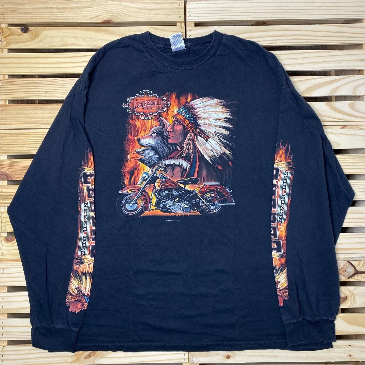 AAA Vintage Legends Never Die Black Biker Nature Tee Size 2XL Size US XXL / EU 58 / 5 - 1 Thumbnail