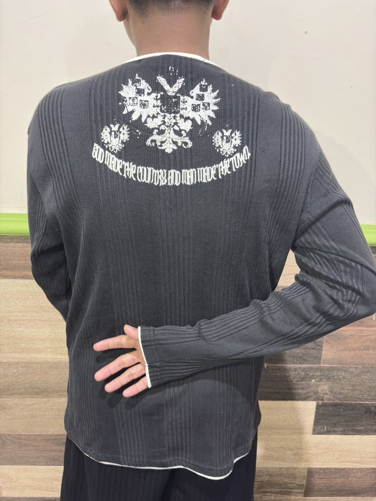 Japanese Brand Double layer longsleeve poem age core ifsixwasnine style Size US L / EU 52-54 / 3 - 4 Thumbnail