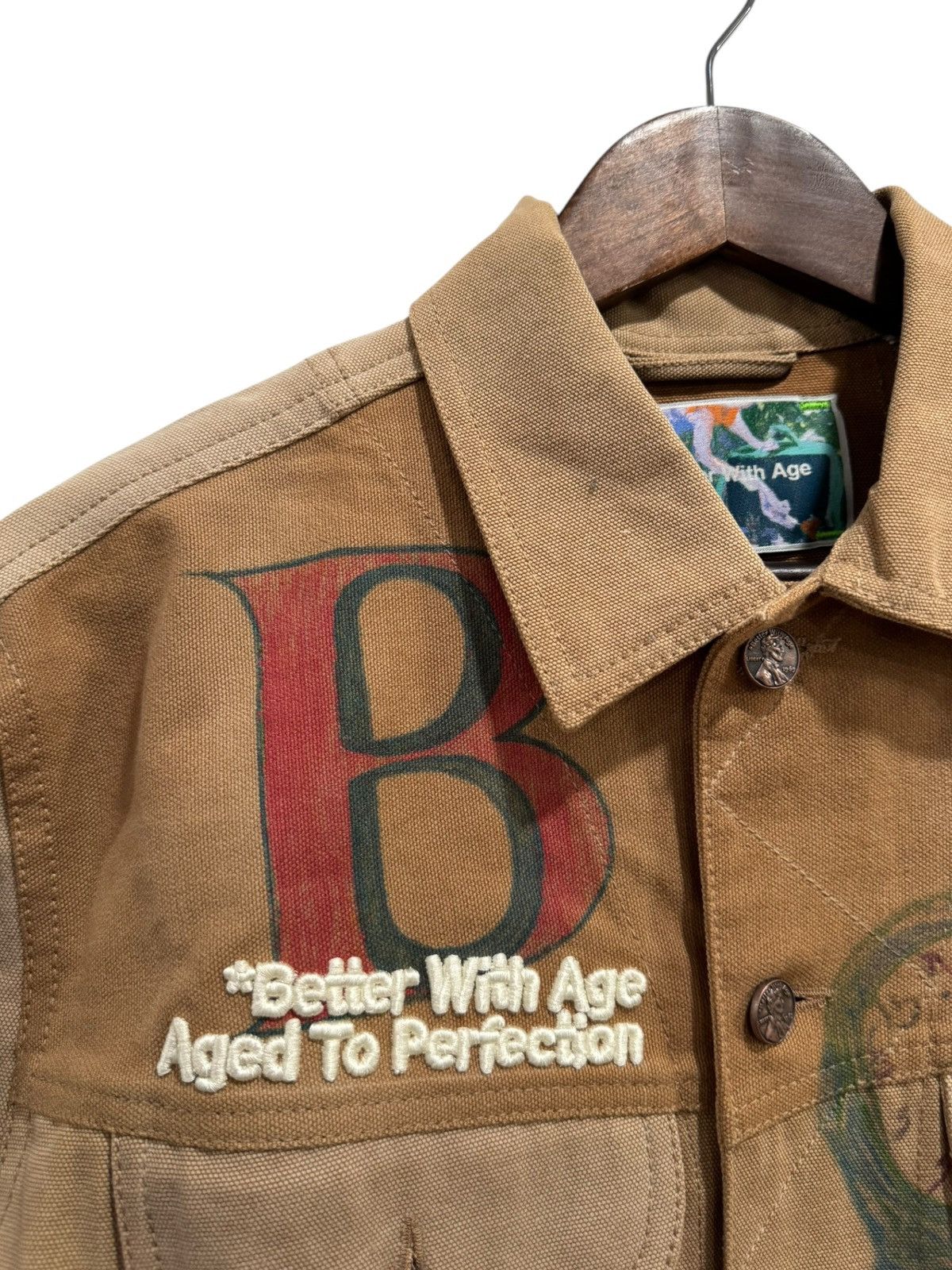 Better With Age Better With Age Harrison Reconstructed Work Jacket Khaki Size US M / EU 48-50 / 2 - 2 Thumbnail