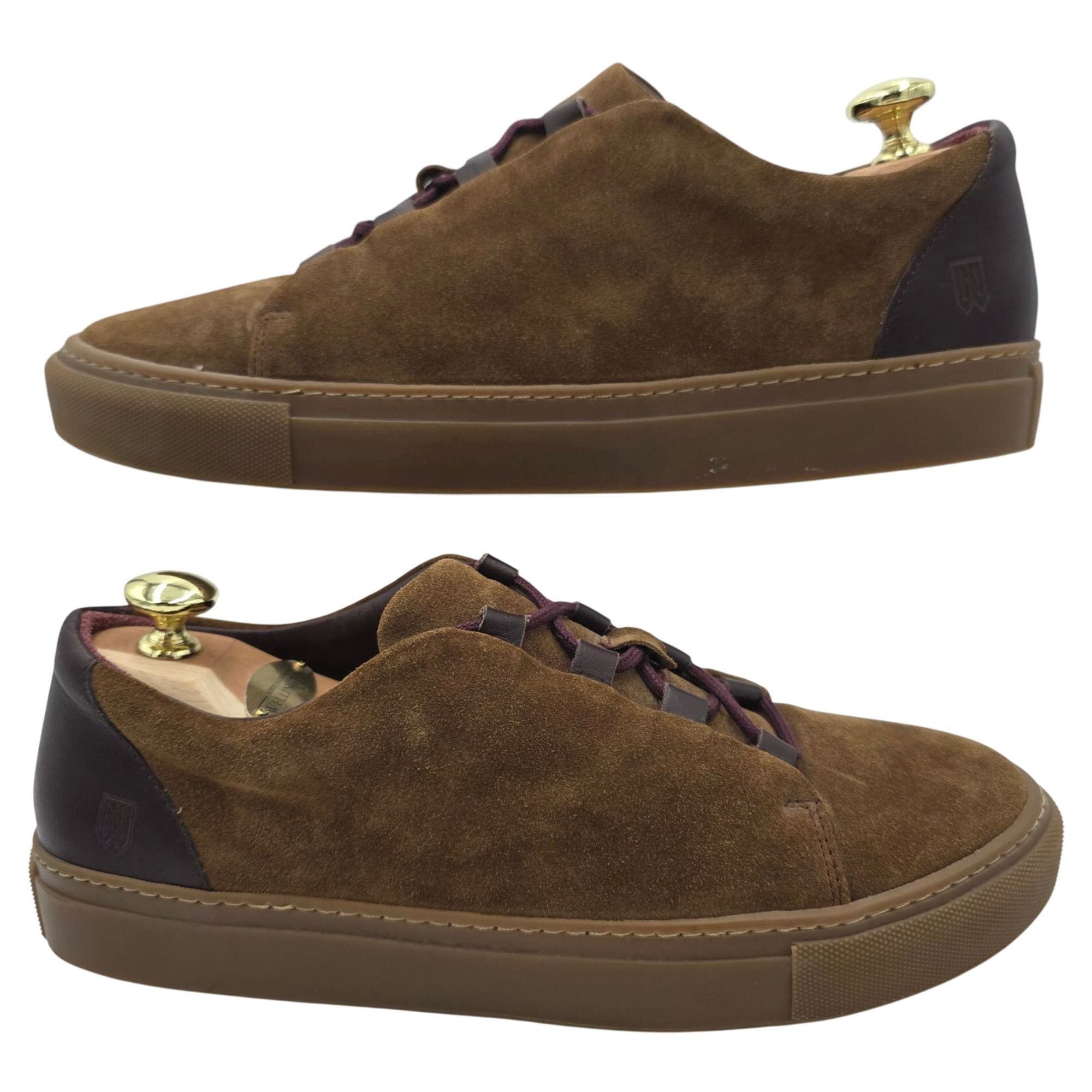 Other Worn Once? Noah Waxman Essex Sneakers Men 9.5 Brown Leather Size US 9.5 / EU 42-43 - 3 Thumbnail