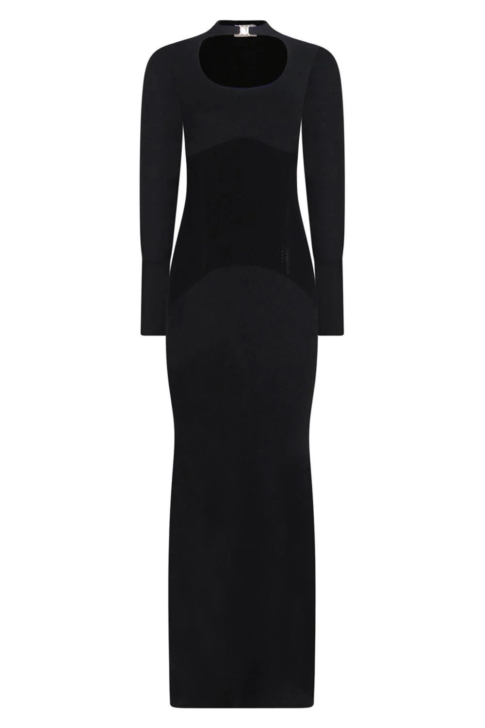 Lanvin o1y0326 Maxi Dress in Black Size L / US 10 / IT 46 - 1 Thumbnail