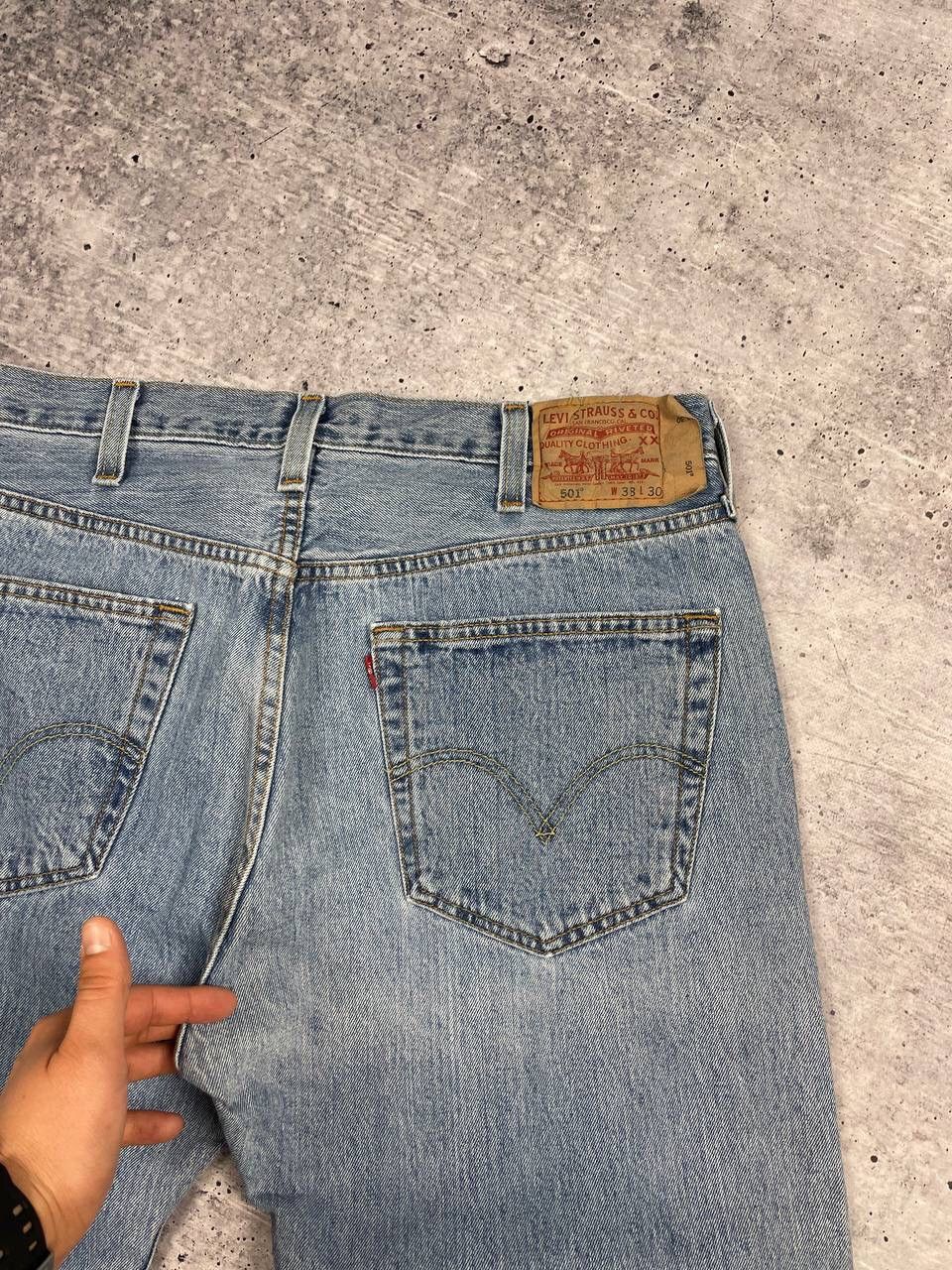 Levi's × Vintage Vintage Levi’s 501 Y2K Style Blue Stonewashed Denim Jeans Size US 36 / EU 52 - 19 Thumbnail