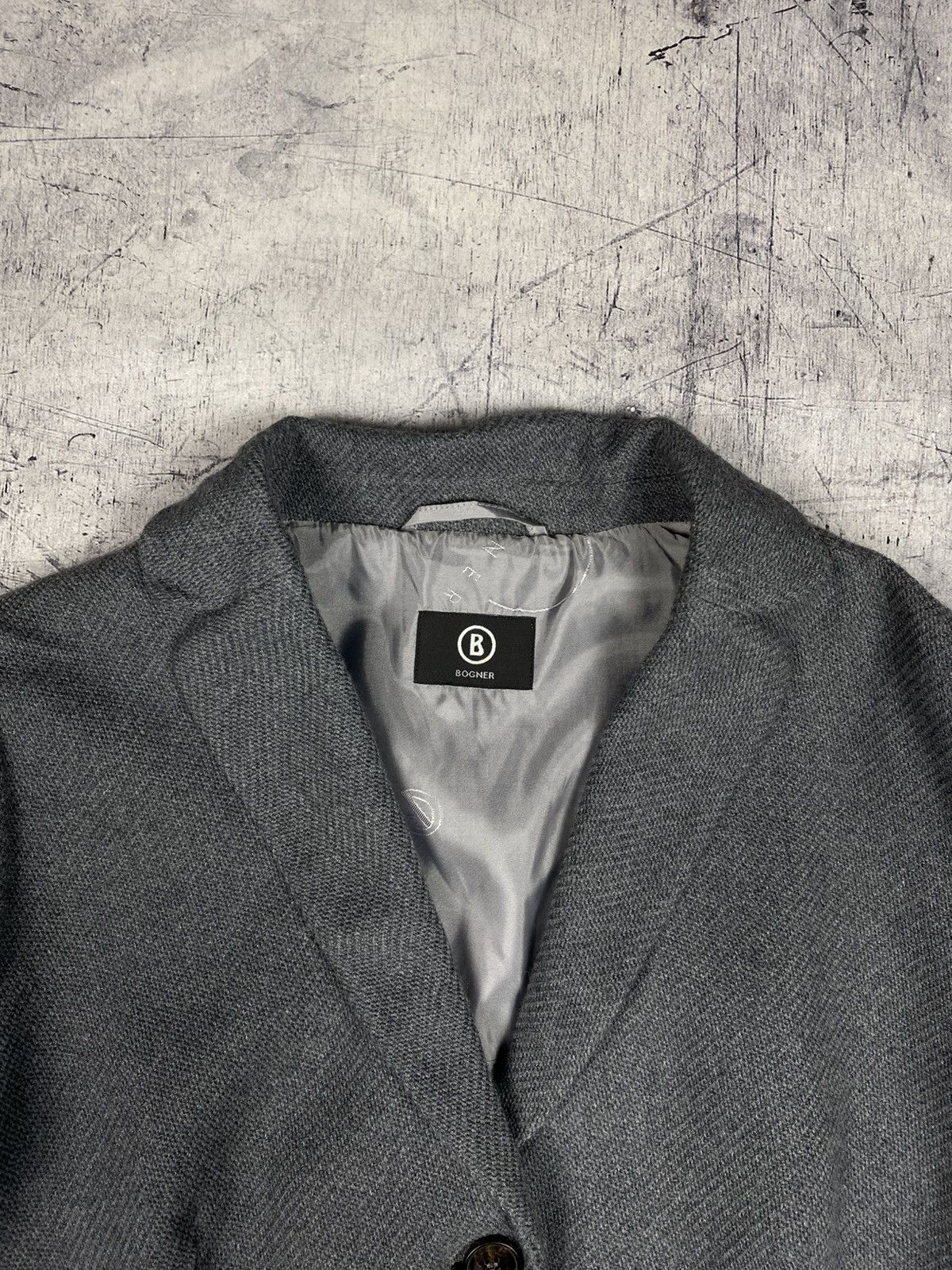 Bogner Bogner Wool Blazer Women L Gray Tailored Luxury Size XL / US 12-14 / IT 48-50 - 3 Thumbnail