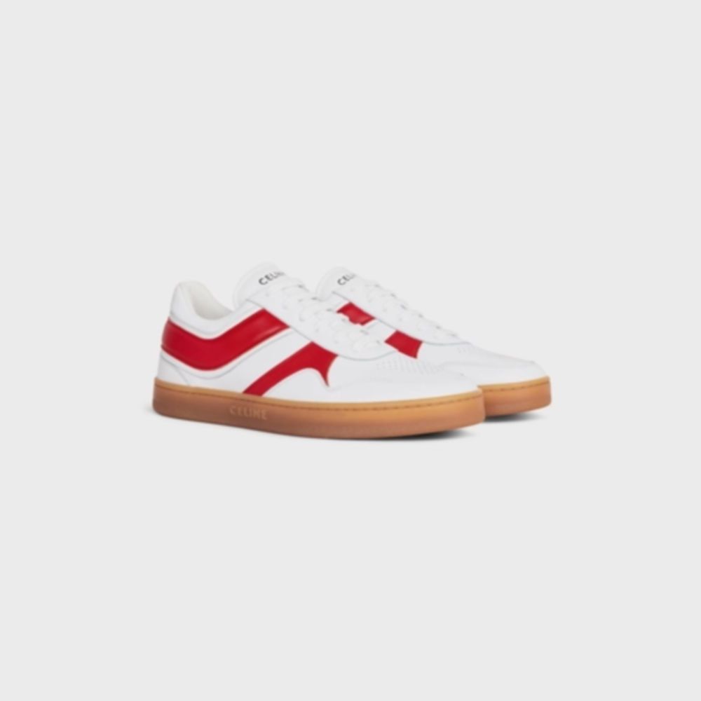 Celine o1bcso1str0625 349223338C Low-Top Sneakers Optic White/Red Size US 9 / EU 42 - 2 Thumbnail
