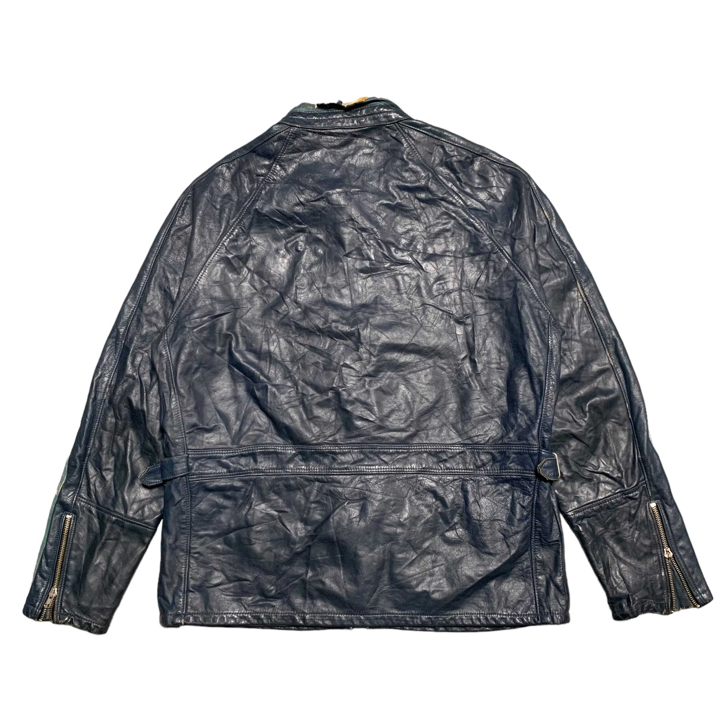 Other Vintage Drospo Biker Leather Jacket Size US L / EU 52-54 / 3 - 8 Thumbnail