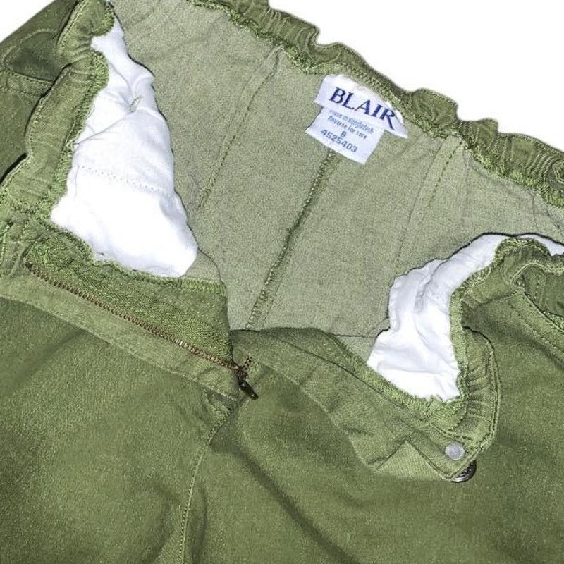 Other Vintage Blair Green Trouser Pants Drawstring Bangladesh Sz 8 Size 30" / US 8 / IT 44 - 4 Thumbnail