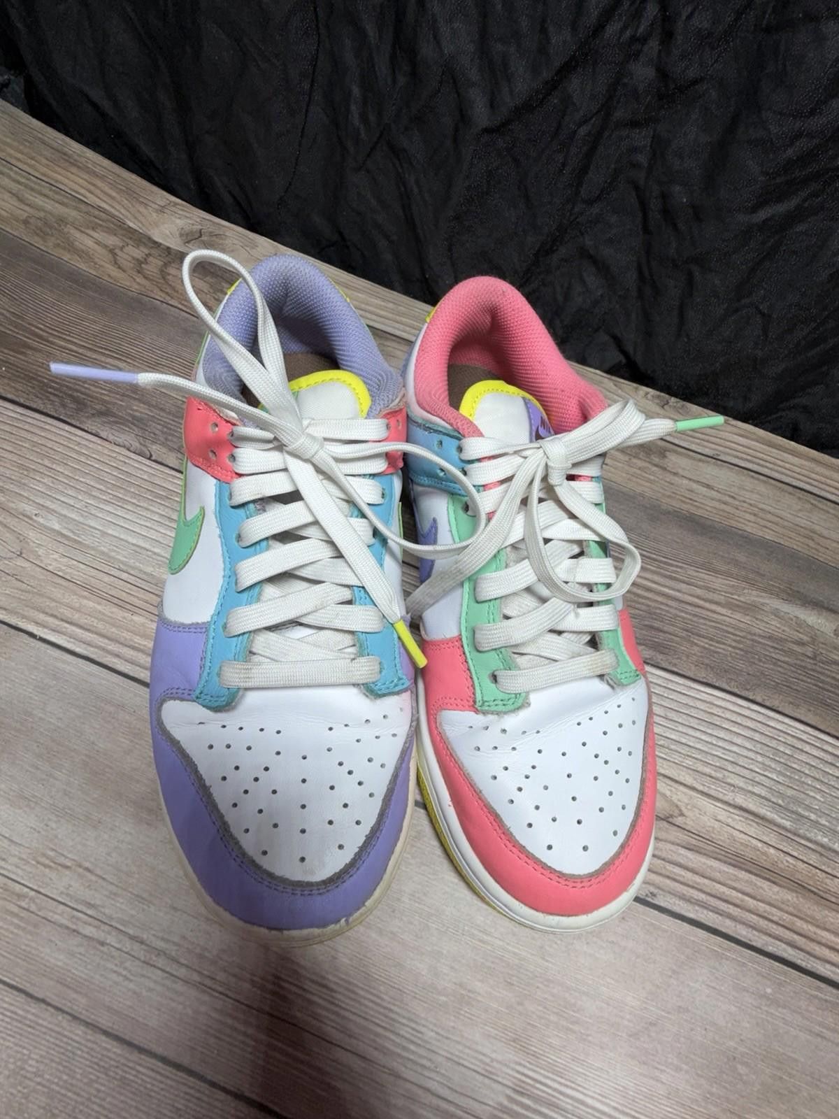 Nike NIKE DUNK LOW "EASTER CANDY" SIZE 6.5 PRE-OWNED CREASING TOE Size US 6.5 / IT 36.5 - 2 Thumbnail