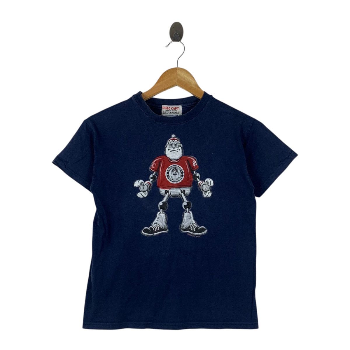 Vintage Vintage 90’ CAPTAIN SANTA ROBO Droid Tee Shirt Top Cartoon Size XS / US 0-2 / IT 36-38 - 3 Thumbnail