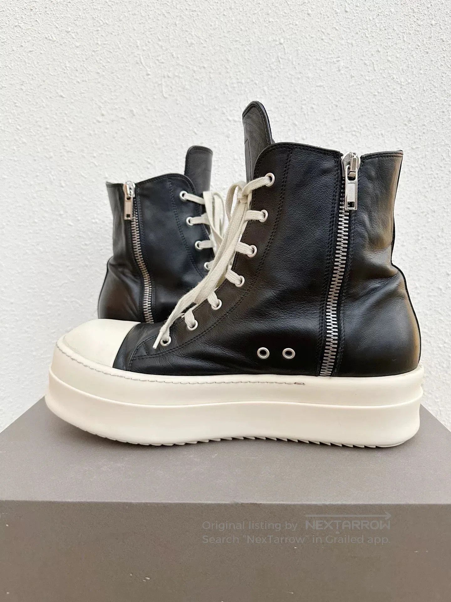 Rick Owens Rick Owens Platform Leather Black White. Size US 11 / EU 44 - 5 Thumbnail