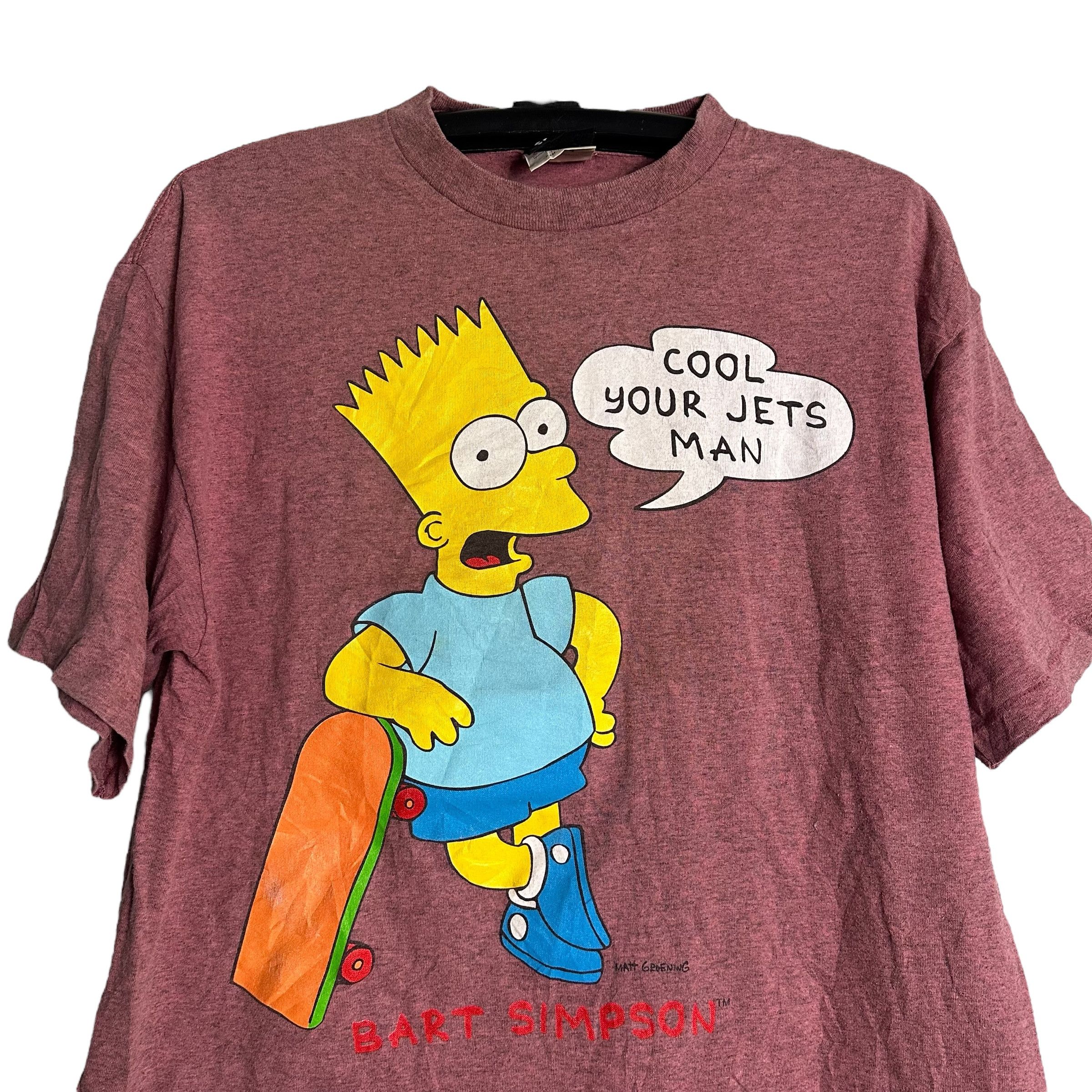 The Simpsons 🔥RARE🔥Vintage 90s Bart Simpsons Skateboard OG T-shirt Size US L / EU 52-54 / 3 - 2 Thumbnail