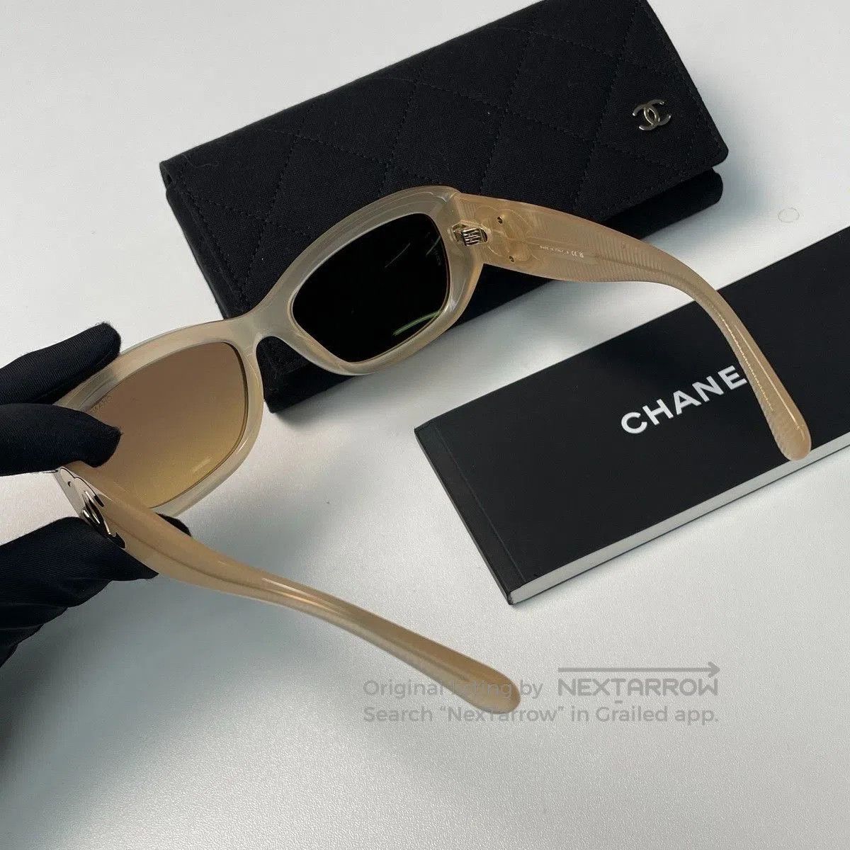 Chanel Chanel Light Brown Square-Frame Sunglasses. Size ONE SIZE - 5 Thumbnail