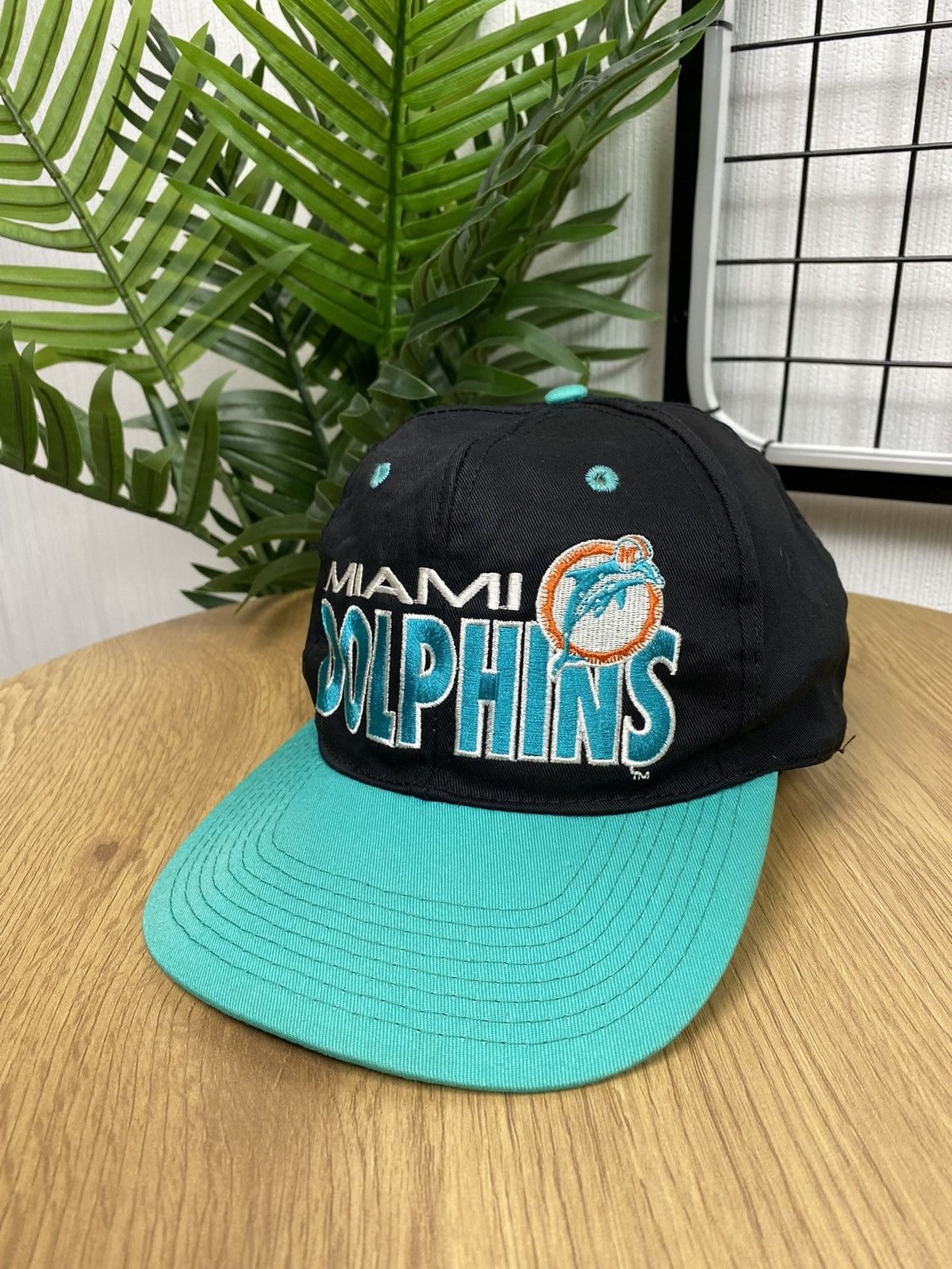 NFL Vintage 1991 Rare NFL Miami Dolphins Team Logo Hat Cap 90s Size ONE SIZE - 1 Thumbnail