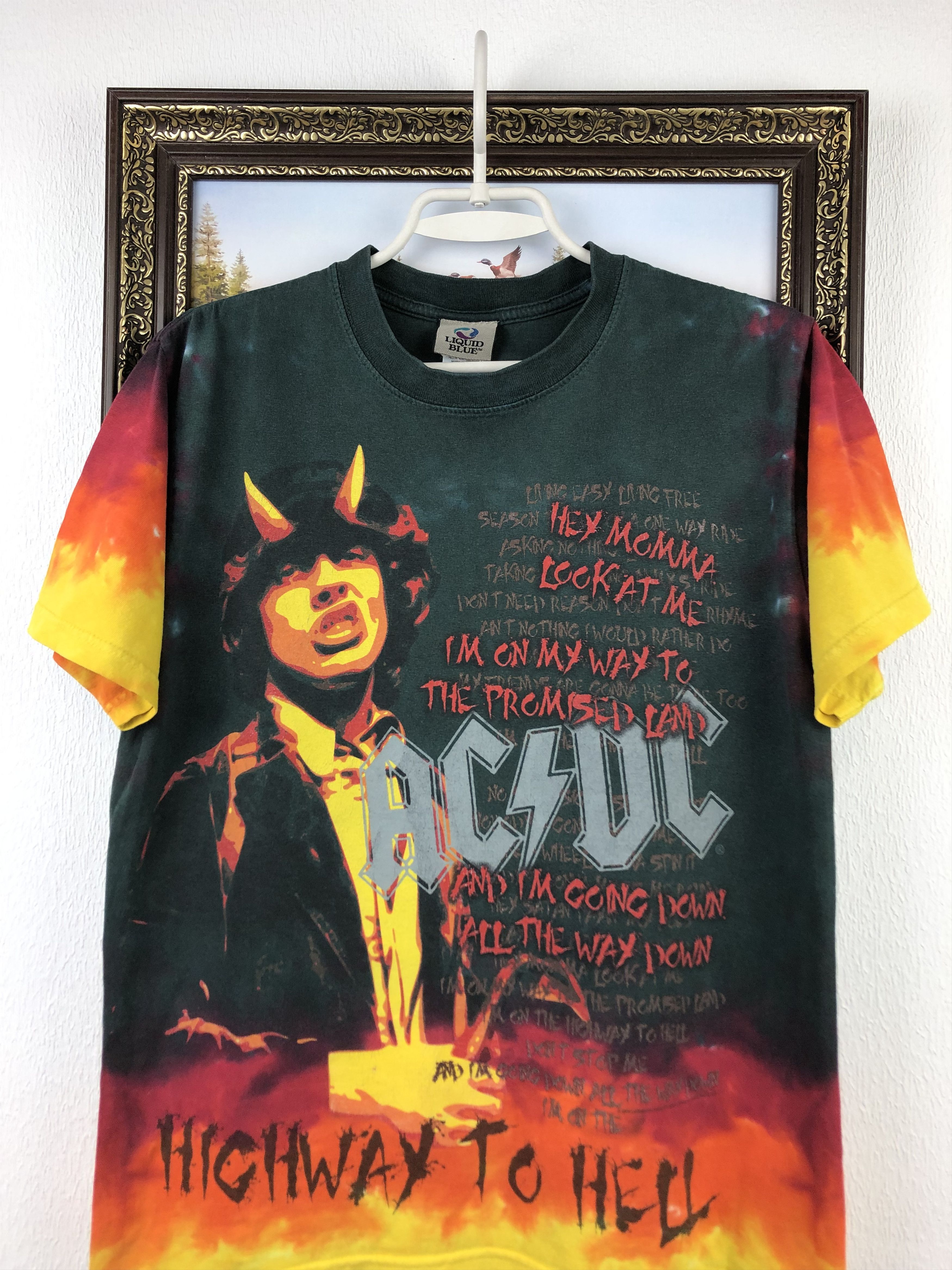 Band Tees Vintage Liquid Blue AC/DC Highway To Hell Tie Dye Shirt Tee Size US S / EU 44-46 / 1 - 2 Thumbnail