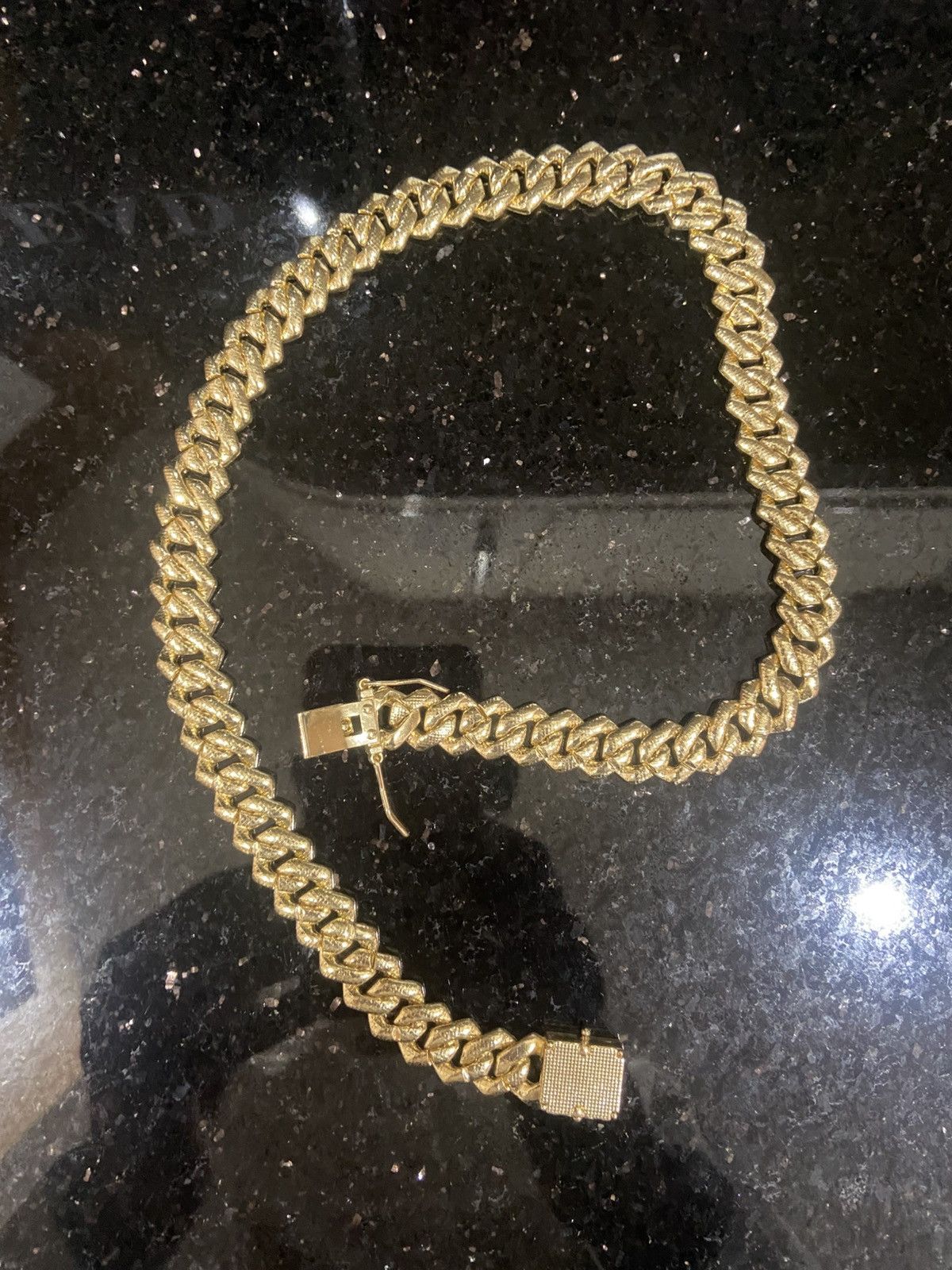 Other 14mm iced out cuban link necklace covered in rhinestones Size ONE SIZE - 4 Thumbnail