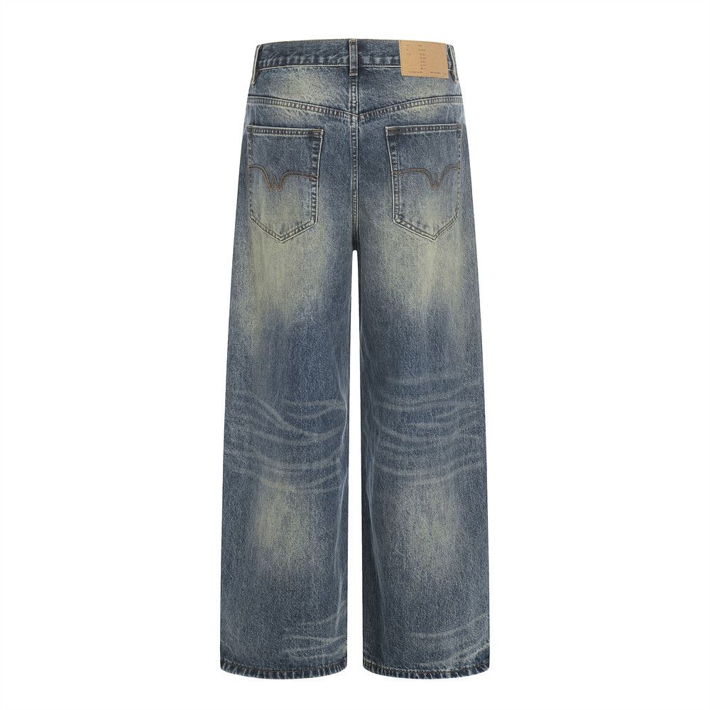 Japanese Brand American retro casual men's street distressed washed jeans Size US 32 / EU 48 - 2 Thumbnail