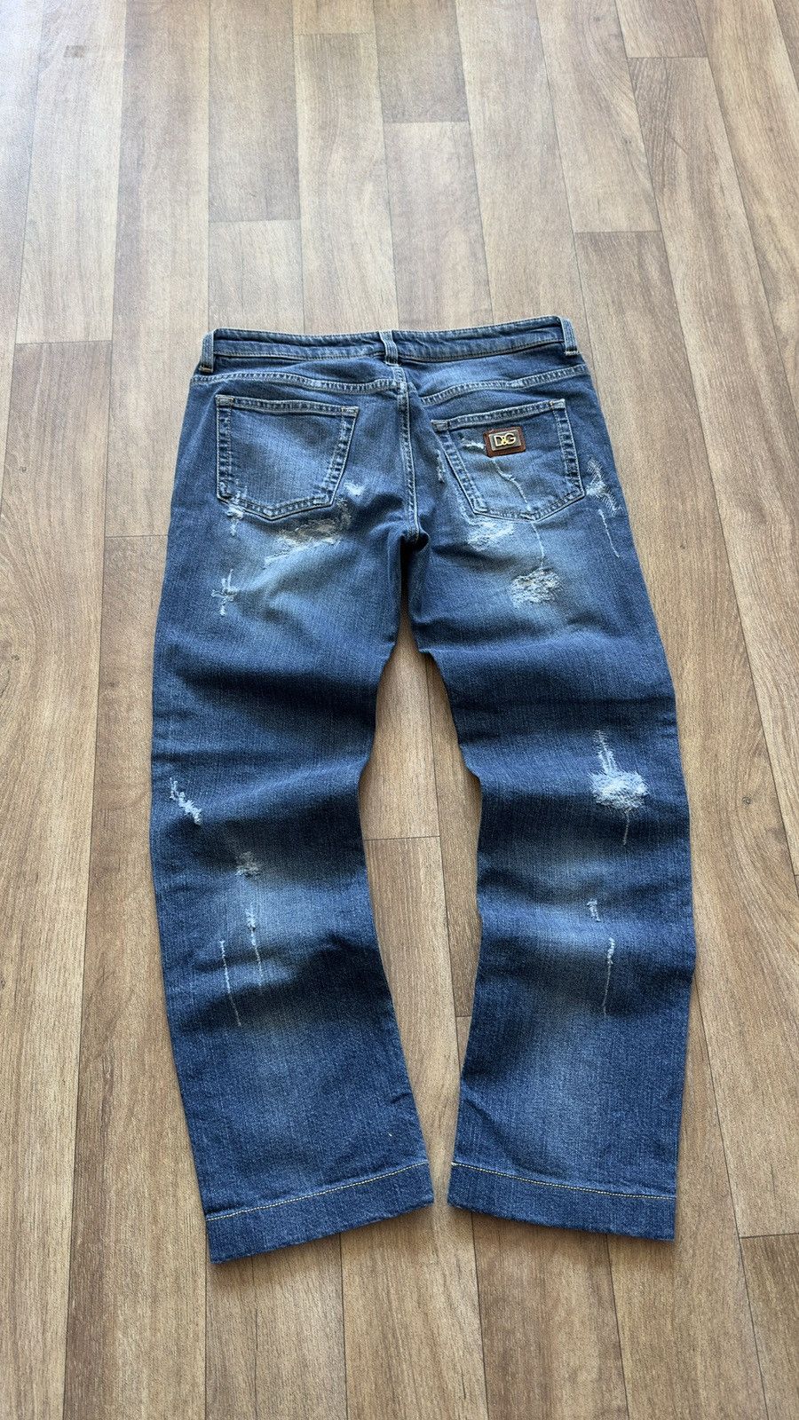 Dolce & Gabbana Dolce & Gabbana Y2K Archive Distressed Wash Denim Jeans Size 28" / US 6 / IT 42 - 12 Thumbnail